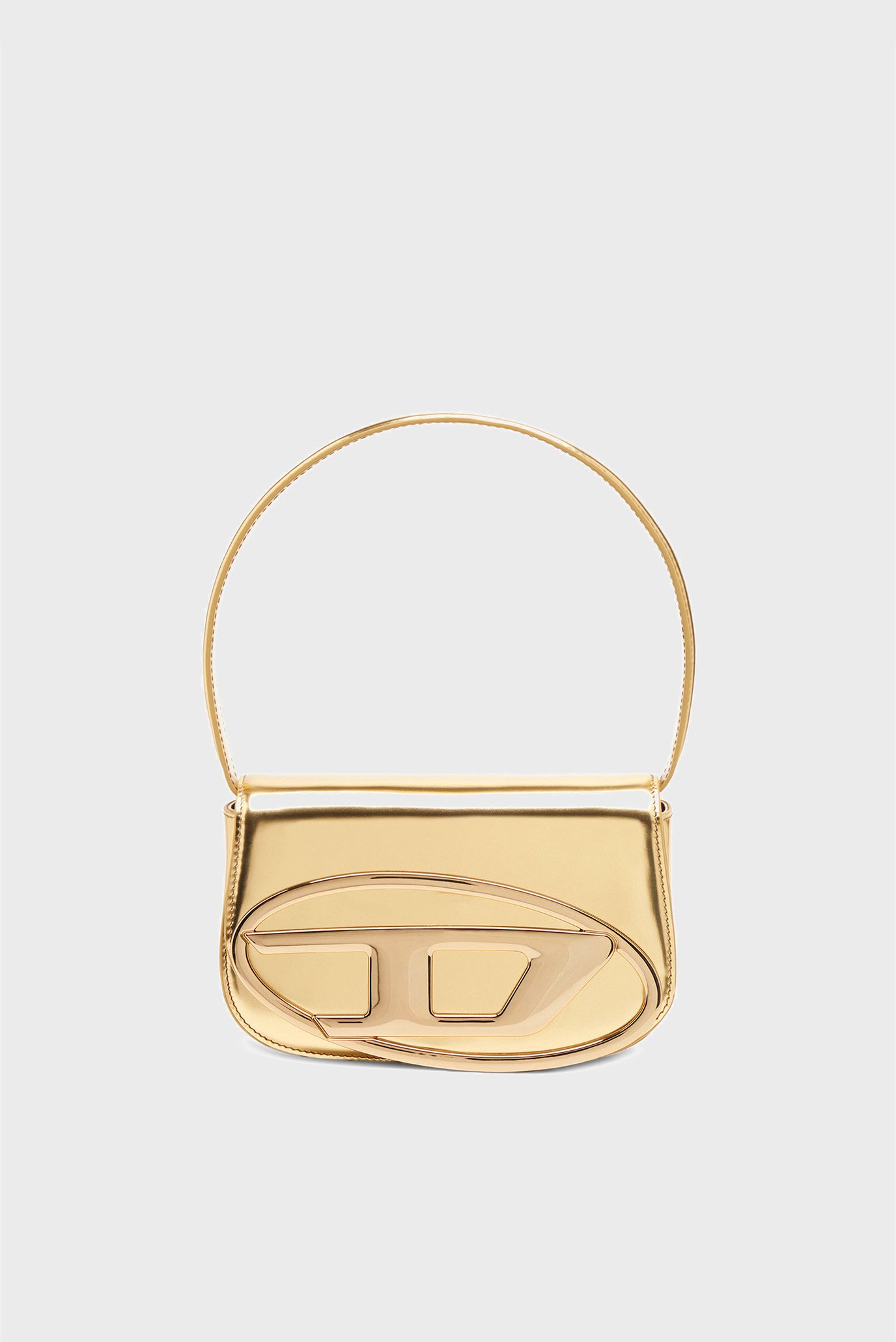 Женская золотистая кожаная сумка 1DR 1