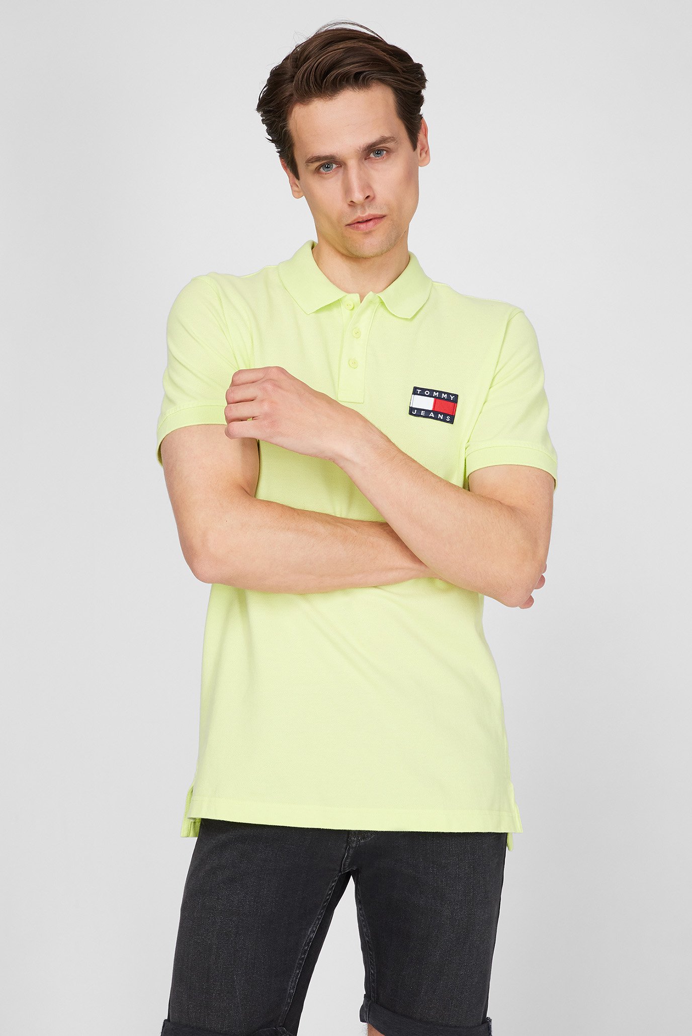 Мужское салатовое поло TJM TOMMY BADGE LIGHTWEIGHT Салатовый S Tommy Jeans DM0DM10327 Мужское салатовое поло TJM TOMMY BADGE LIGHTWEIGHT Салатовый S Tommy Jeans DM0DM10327