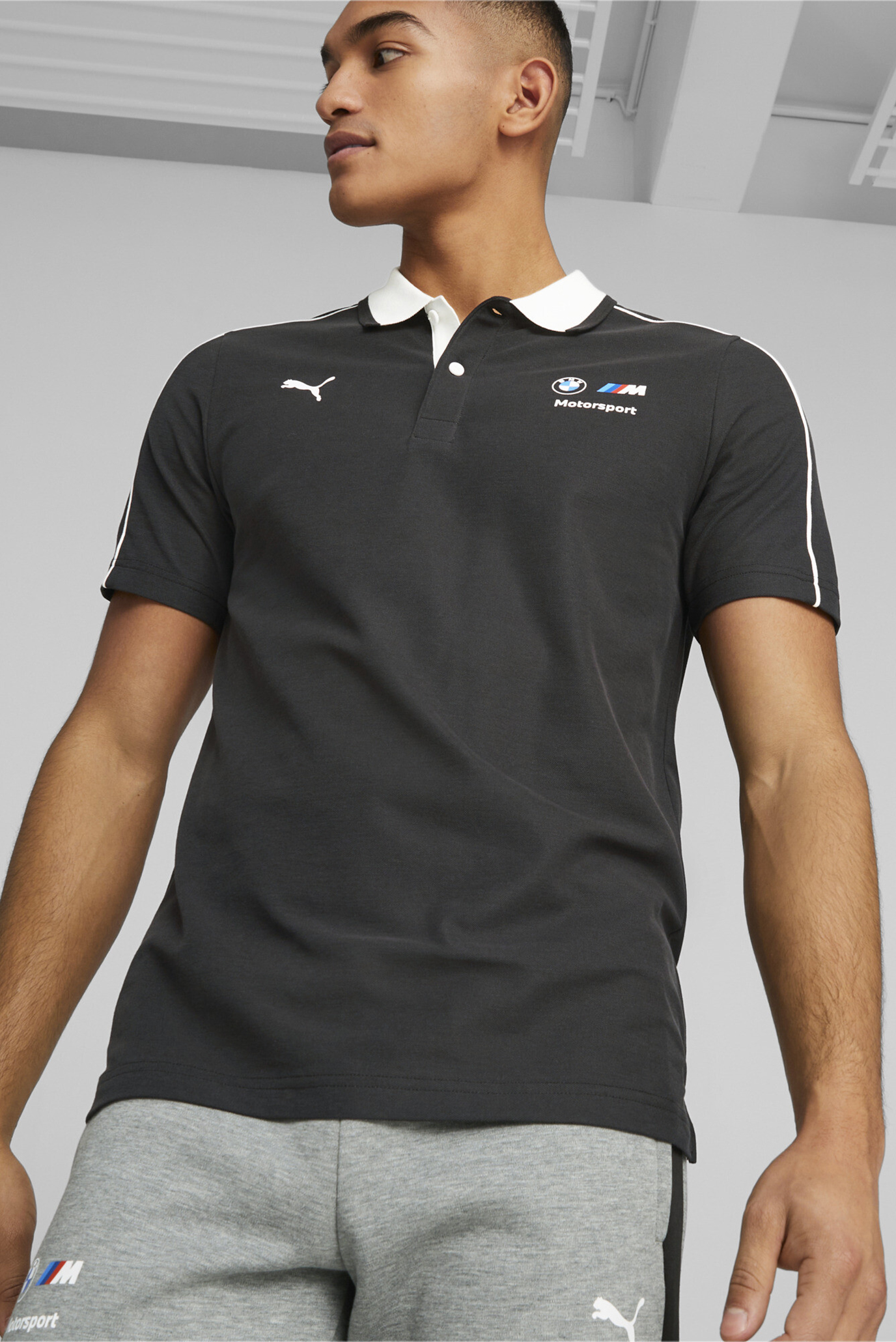 Мужское черное поло BMW M Motorsport Polo Men 1