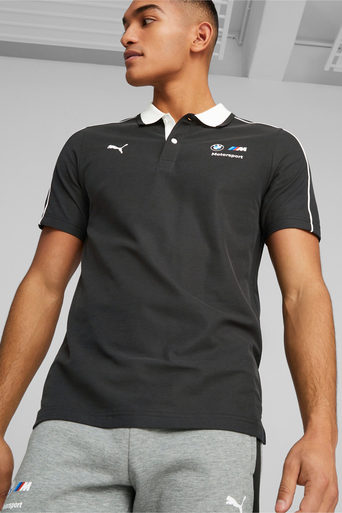 Чоловіче чорне поло BMW M Motorsport Polo Men 1