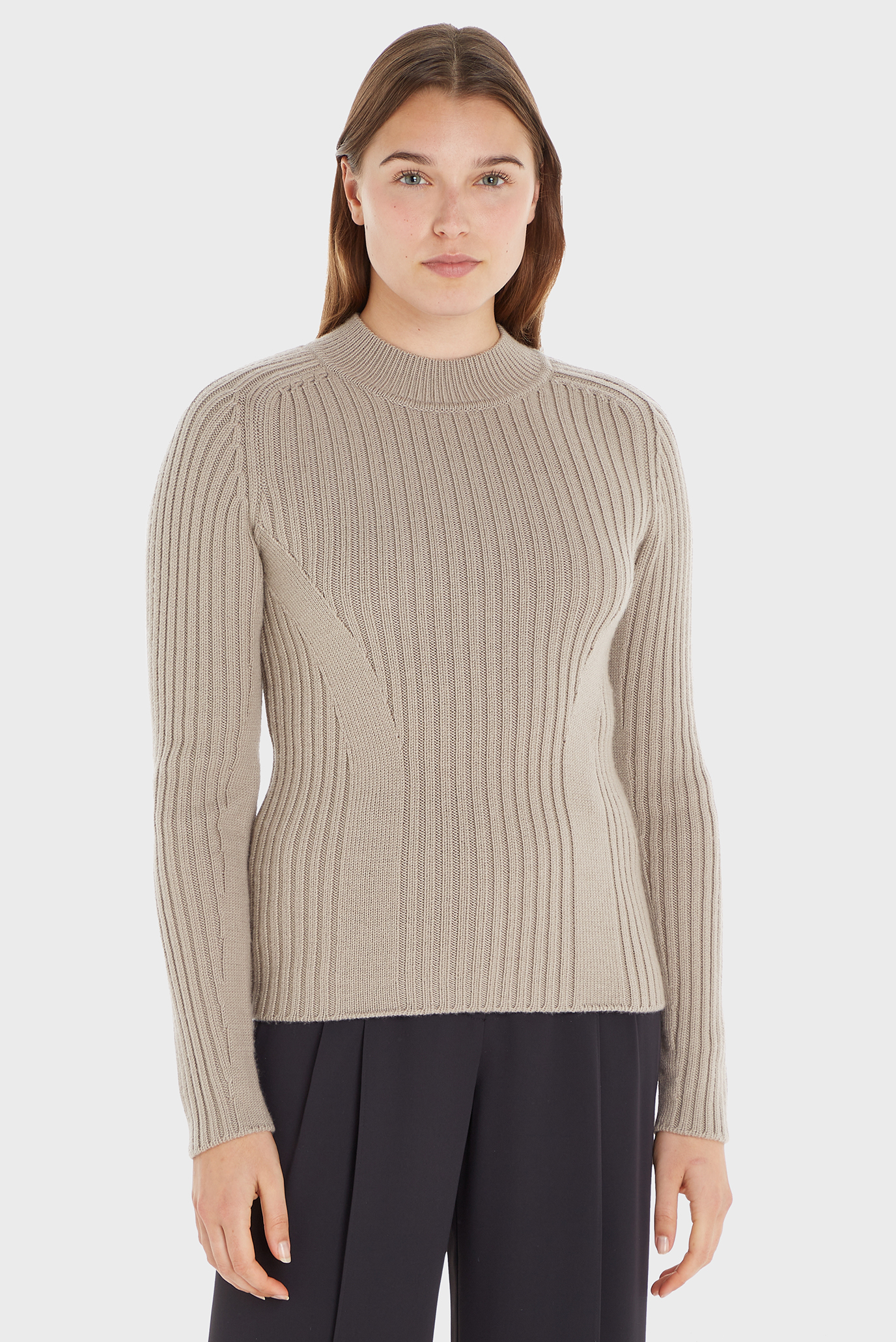 Женский серый шерстяной джемпер SOFT WOOL RIB Серый XS Calvin Klein K20K205749 Женский серый шерстяной джемпер SOFT WOOL RIB Серый XS Calvin Klein K20K205749