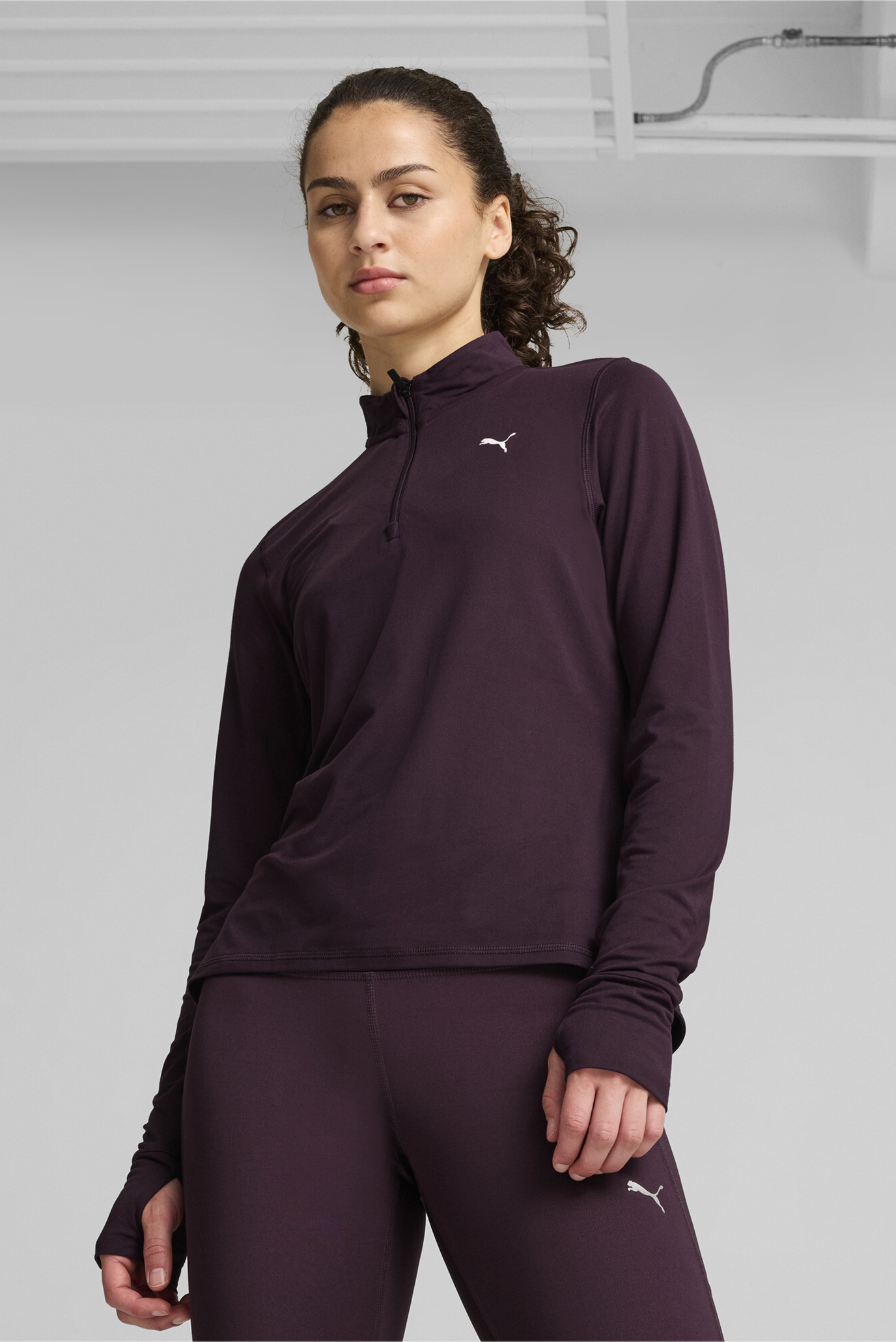 Жіночий фіолетовий лонгслів Run Favourite Quarter-Zip Running Top Women 1