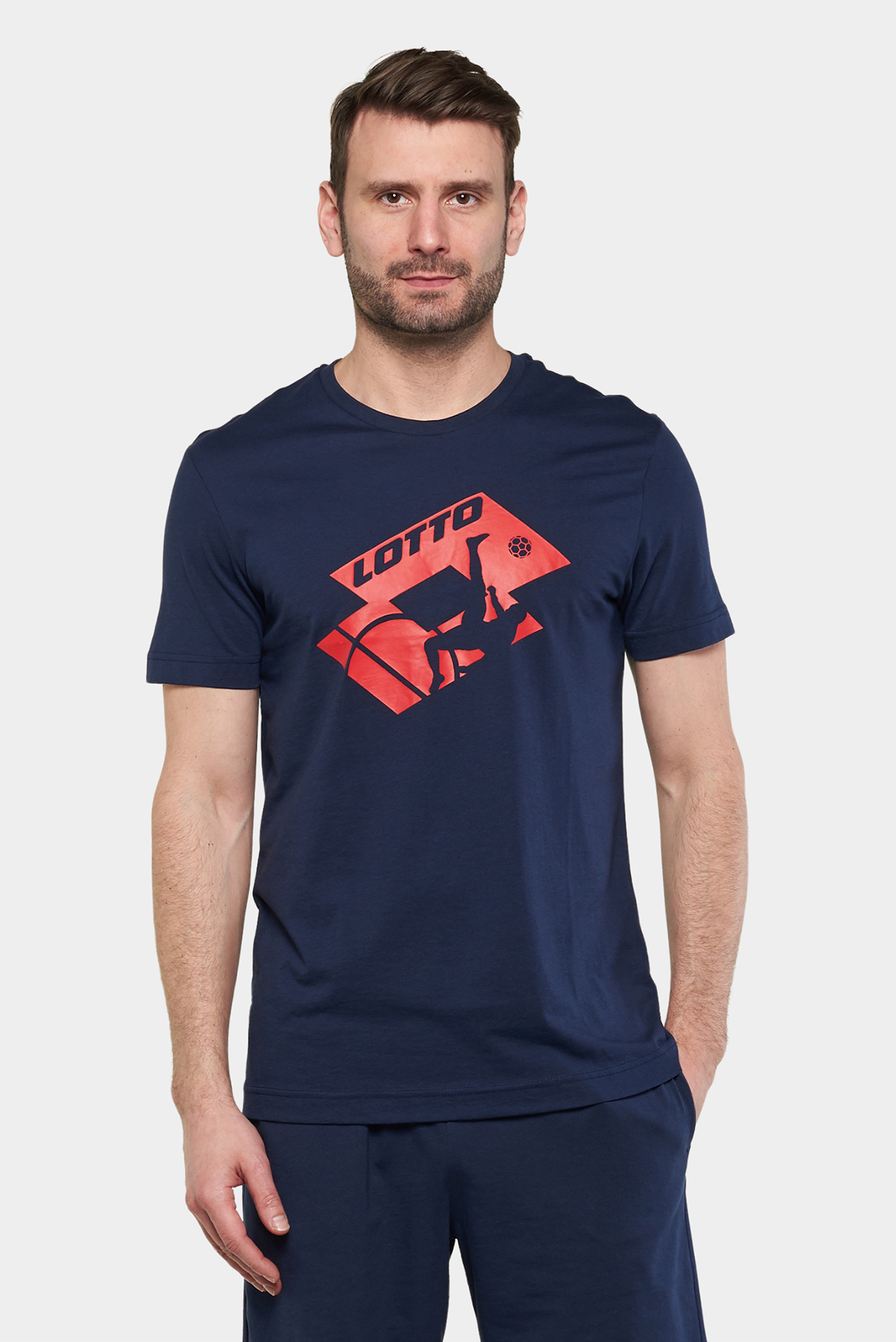 Мужская темно-синяя футболка TEE SOCCER CLUB Синий S Lotto 219492/1CI Мужская темно-синяя футболка TEE SOCCER CLUB Синий S Lotto 219492/1CI