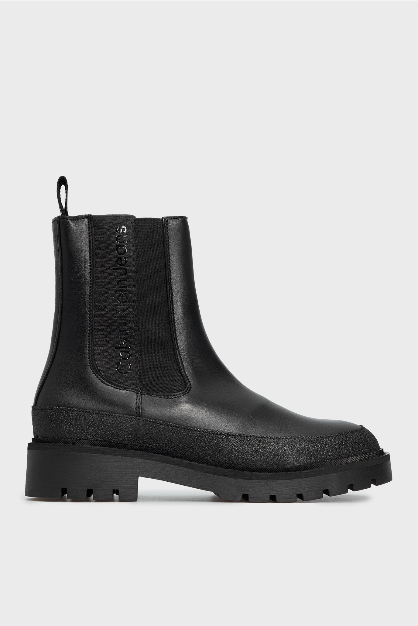 Жіночі чорні шкіряні челсі COMBAT MID CHELSEA BOOT RUBBER 1