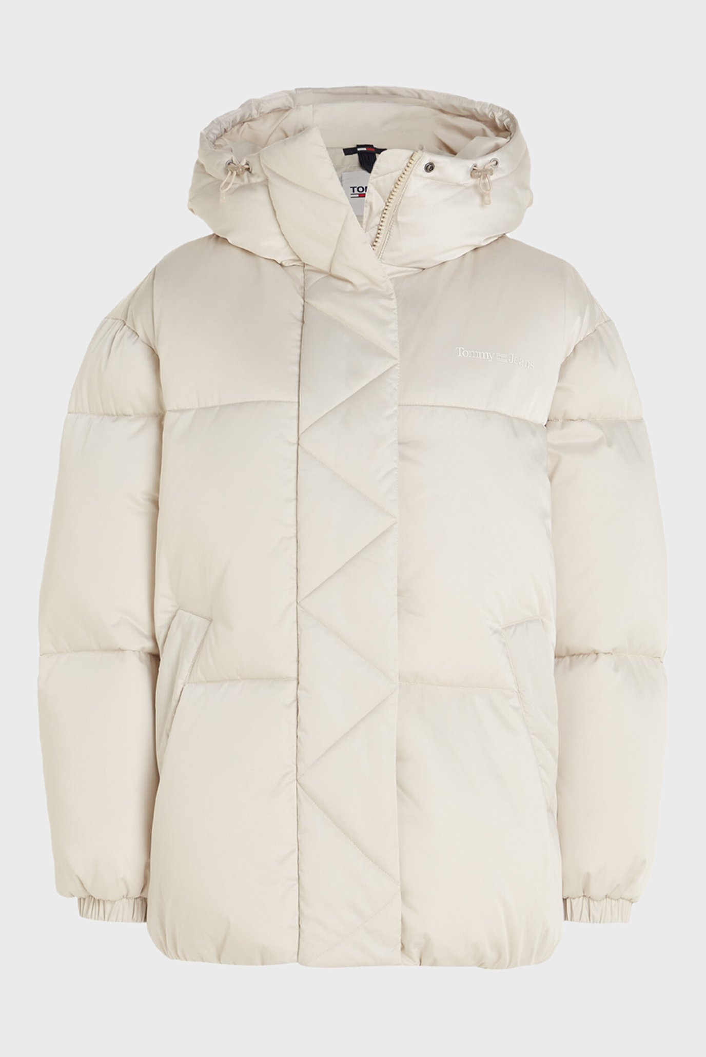 Женская бежевая куртка TJW OVR SATIN PUFFER 1