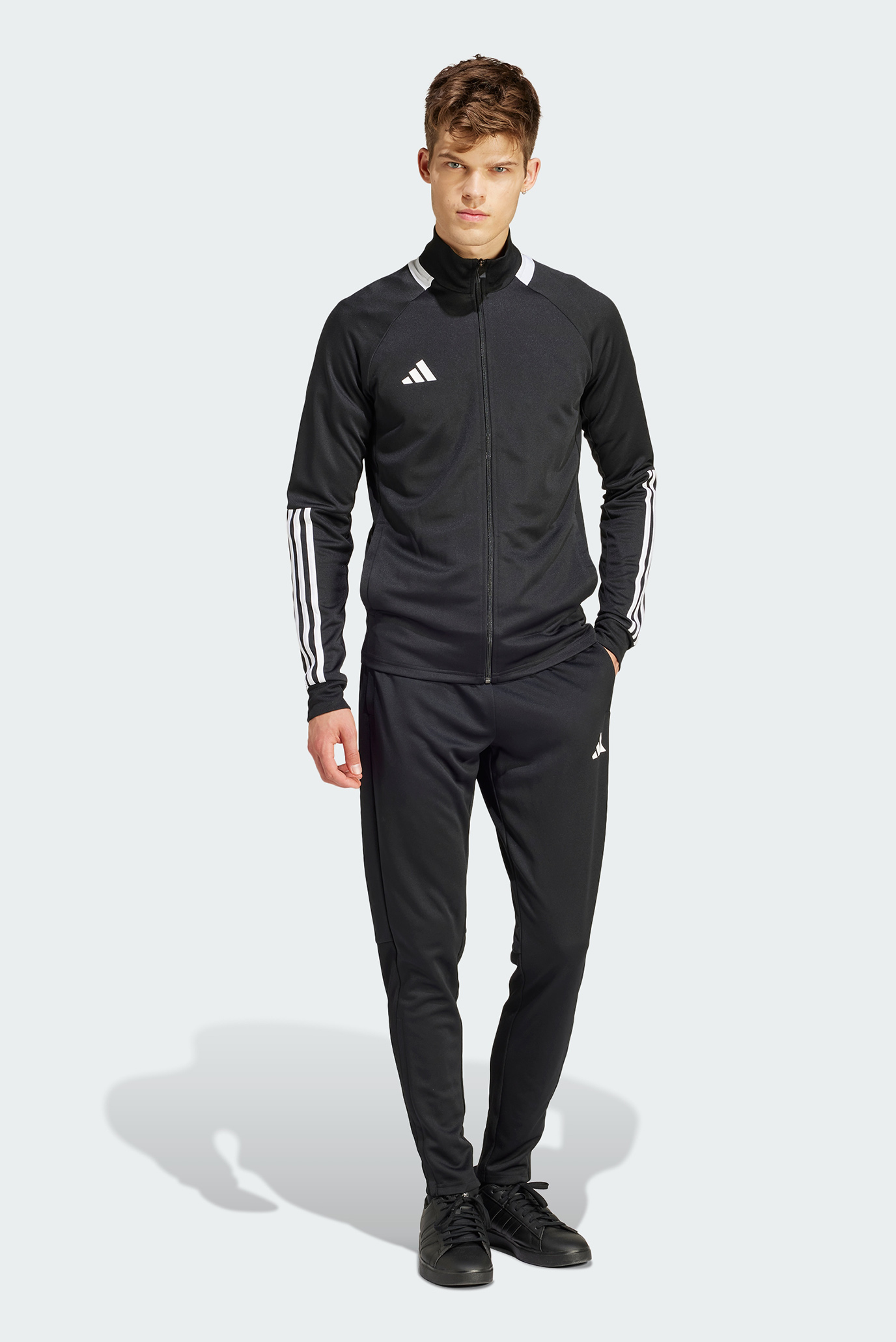 Чоловічий чорний спортивний костюм (кофта, штани) Sereno AEROREADY Cut 3-Stripes 1
