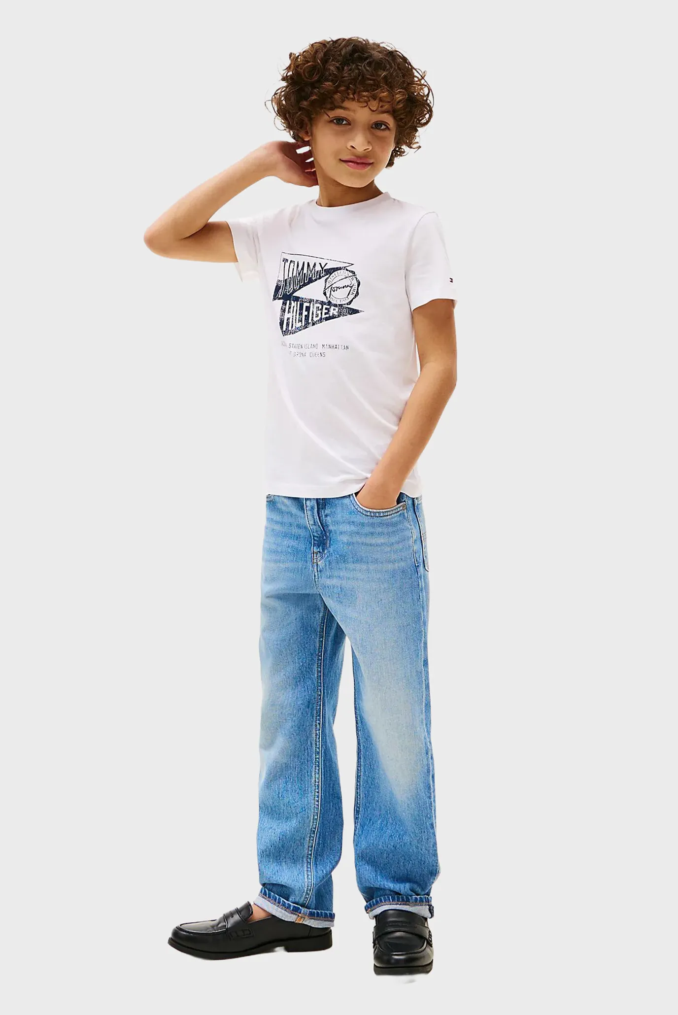 Дитяча біла футболка TEXTURED GRAPHIC 2