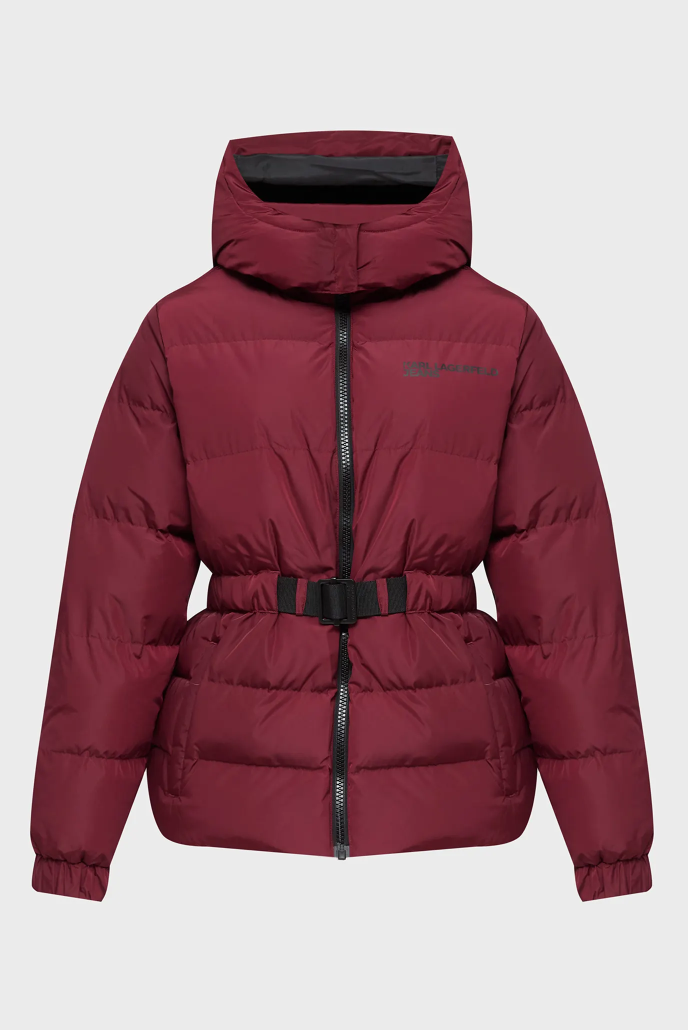 Жіноча бордова куртка belted 1