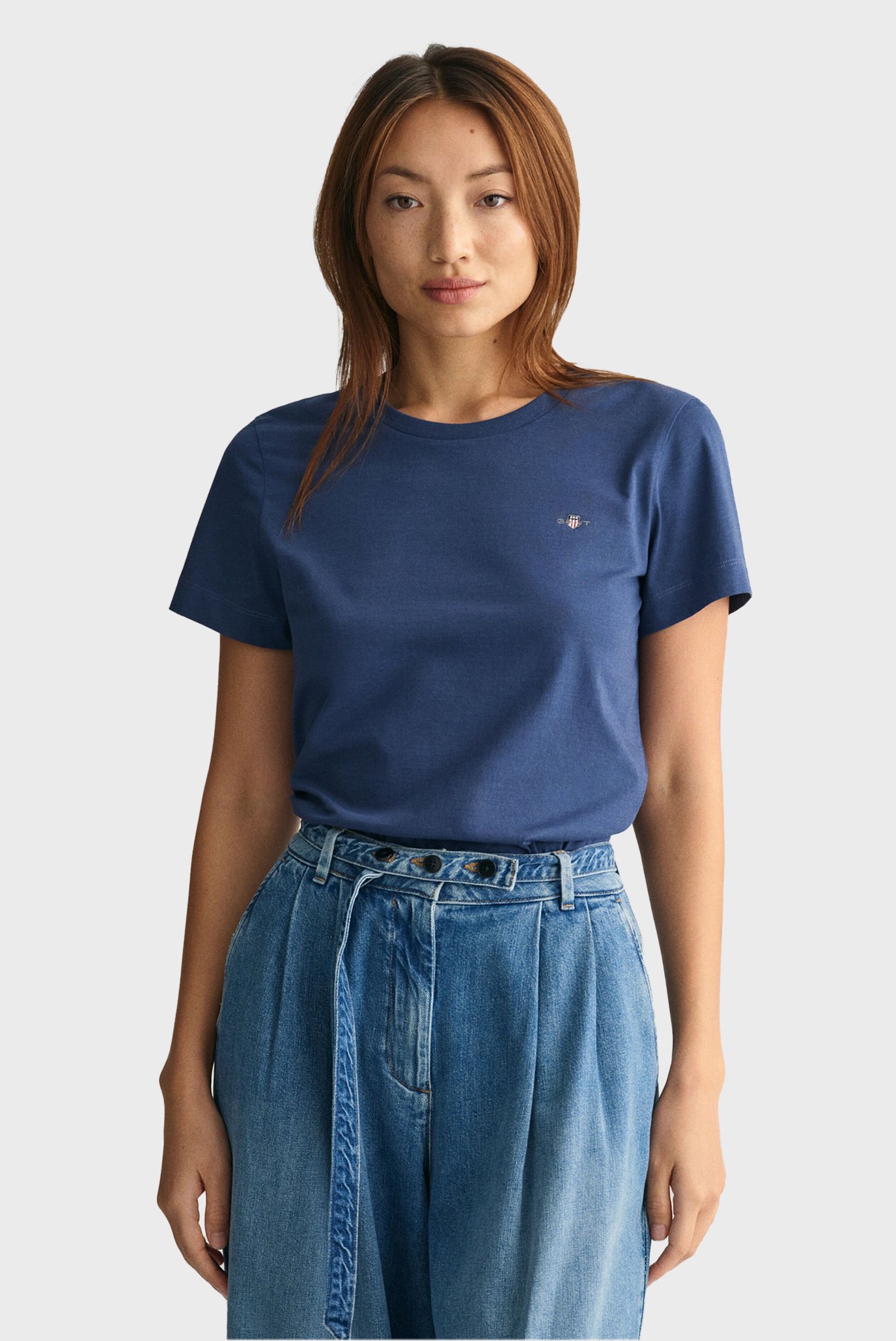 Женская синяя футболка REG SHIELD SS 1