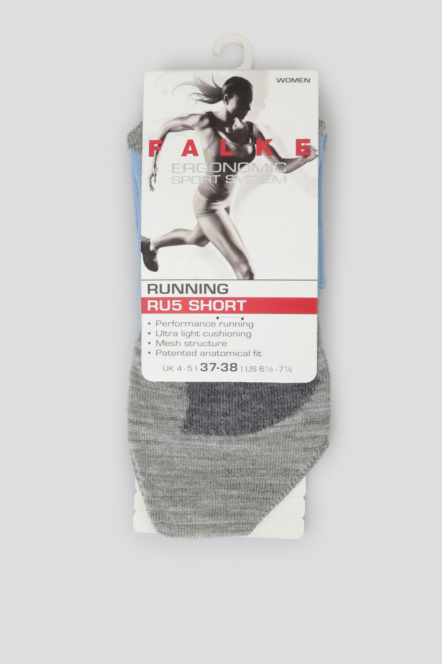 Женские серые носки для бега RU5 1