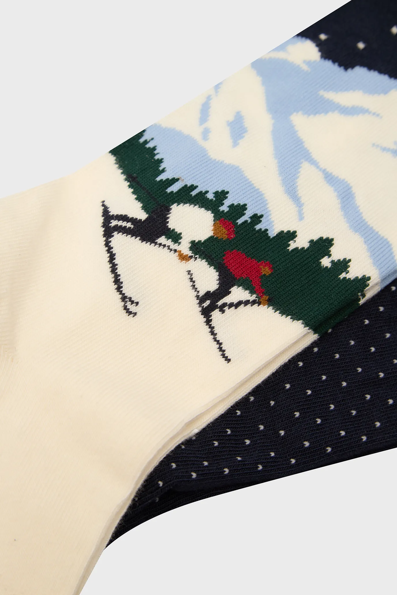 Чоловічі темно-сині шкарпетки з візерунком (2 пари) SKIERS ARTWORK SOCKS 2-PACK GB 3