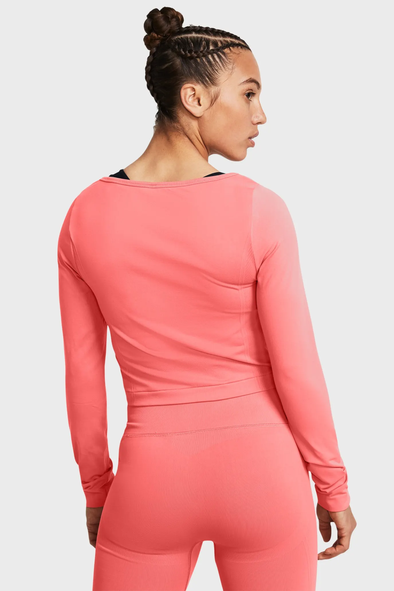 Жіночий кораловий лонгслів UA Train Seamless LS 2