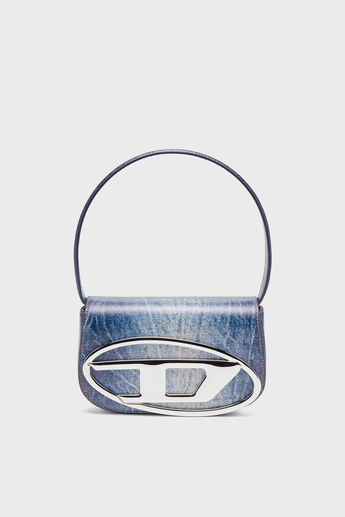 Женская синяя кожаная сумка 1DR 1