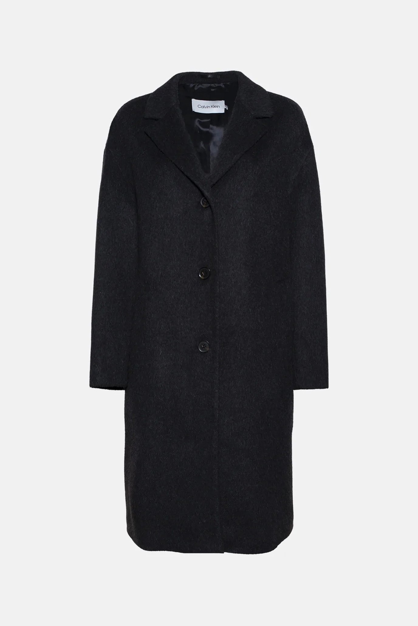 Жіноче темно-сіре вовняне пальто TEXTURED 1