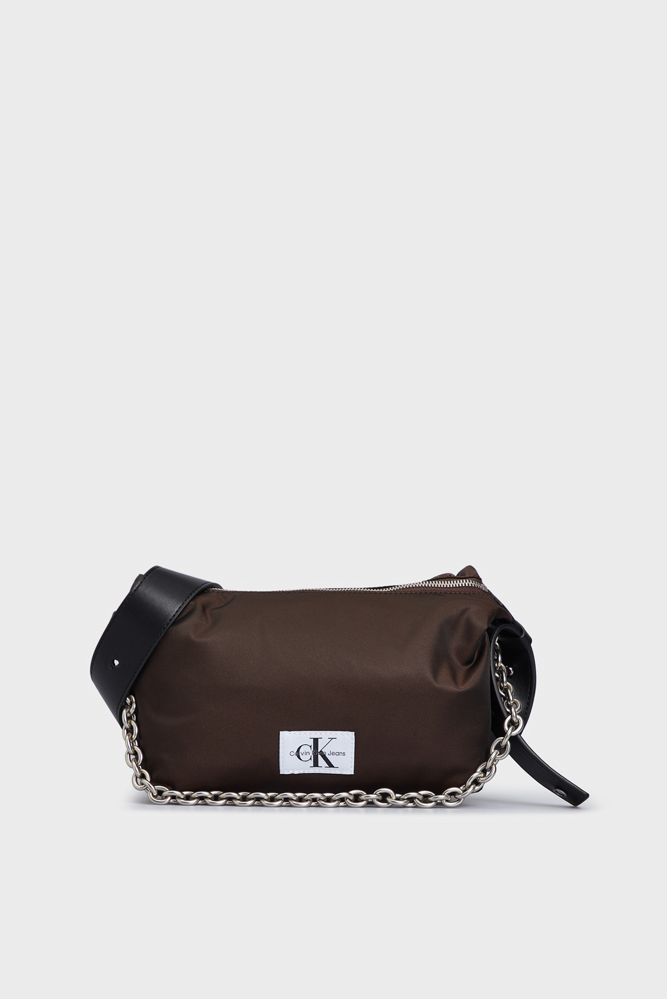 Жіноча темно-коричнева сумка NYLON CHAIN SHOULDER BAG22 1