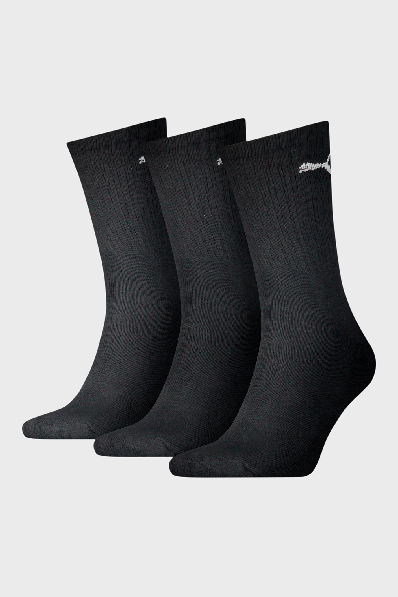 Женские черные носки (3 пары) PUMA SPORT CREW LIGHTWEIGHT 1