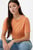 Жіноча помаранчева лляна футболка