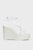 Женские белые кожаные босоножки WEDGE SANDAL 70 LTH
