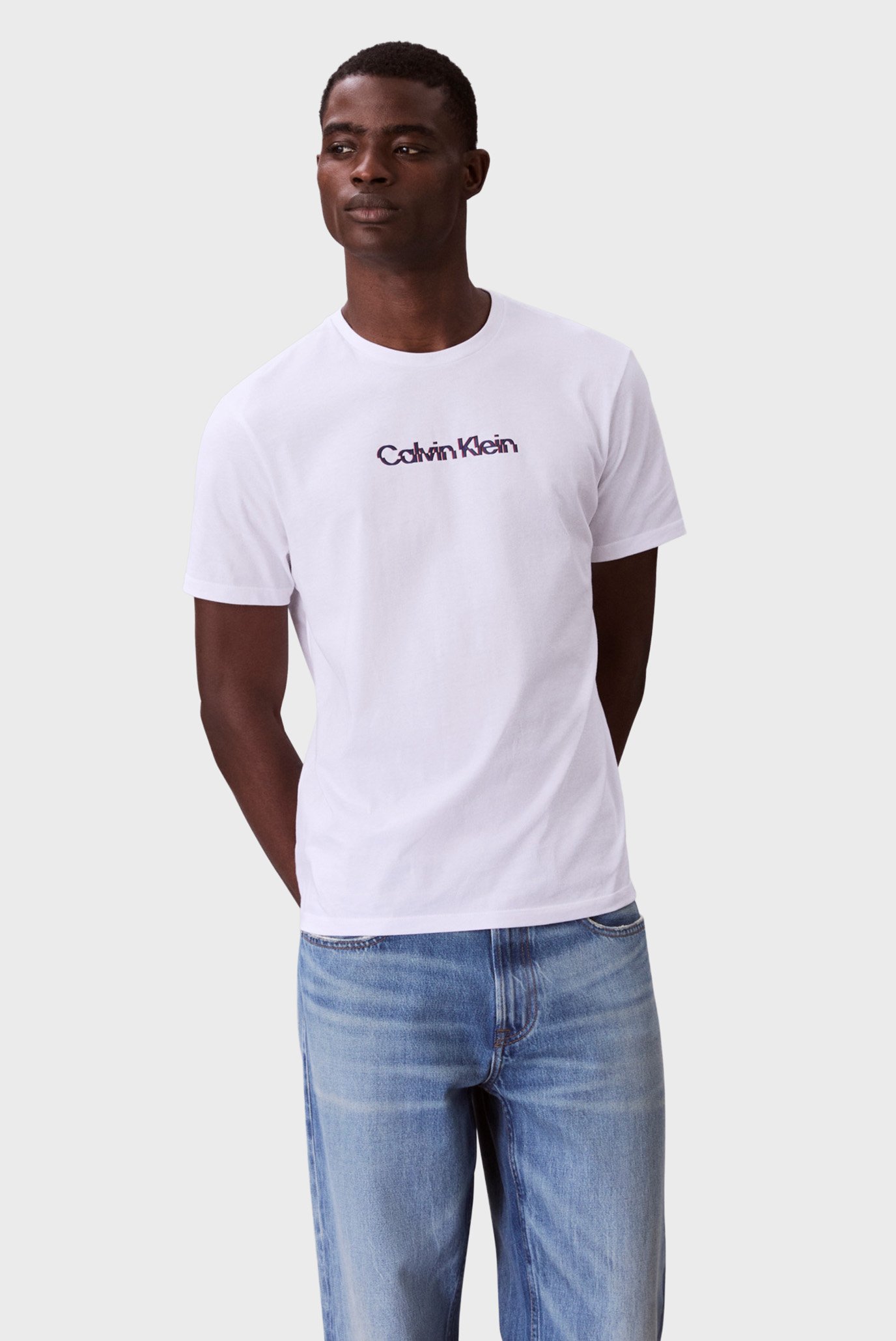 Мужская белая футболка SS GLITCHED LOGO Белый M Calvin Klein Jeans LV04RC858G Мужская белая футболка SS GLITCHED LOGO Белый M Calvin Klein Jeans LV04RC858G