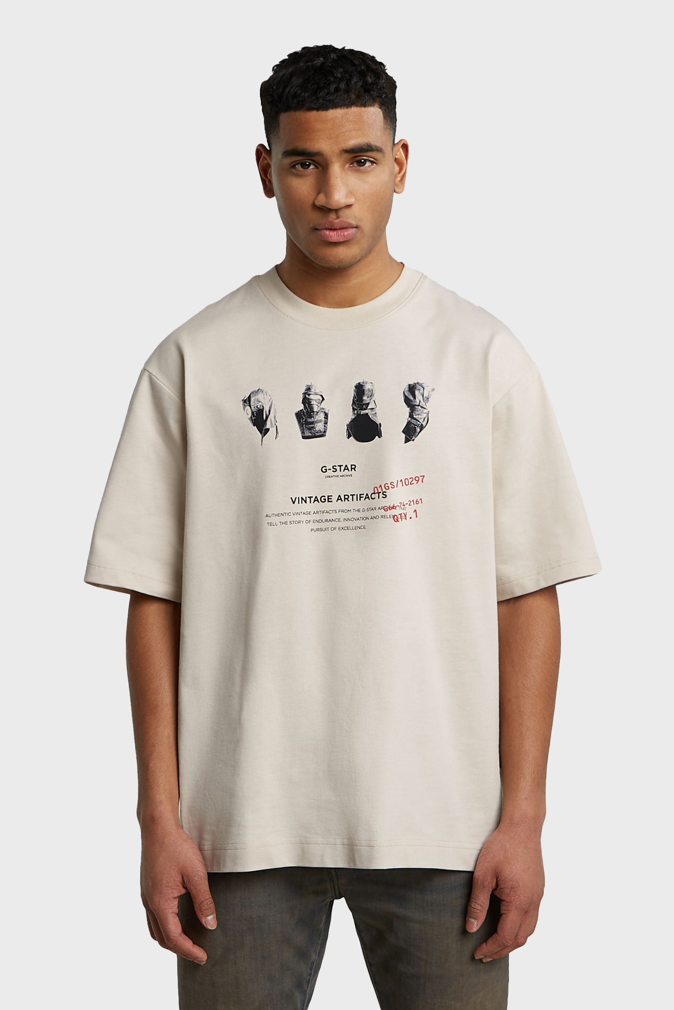 Мужская бежевая футболка Artifacts boxy Бежевый XL G-Star RAW D26842,D709 Мужская бежевая футболка Artifacts boxy Бежевый XL G-Star RAW D26842,D709