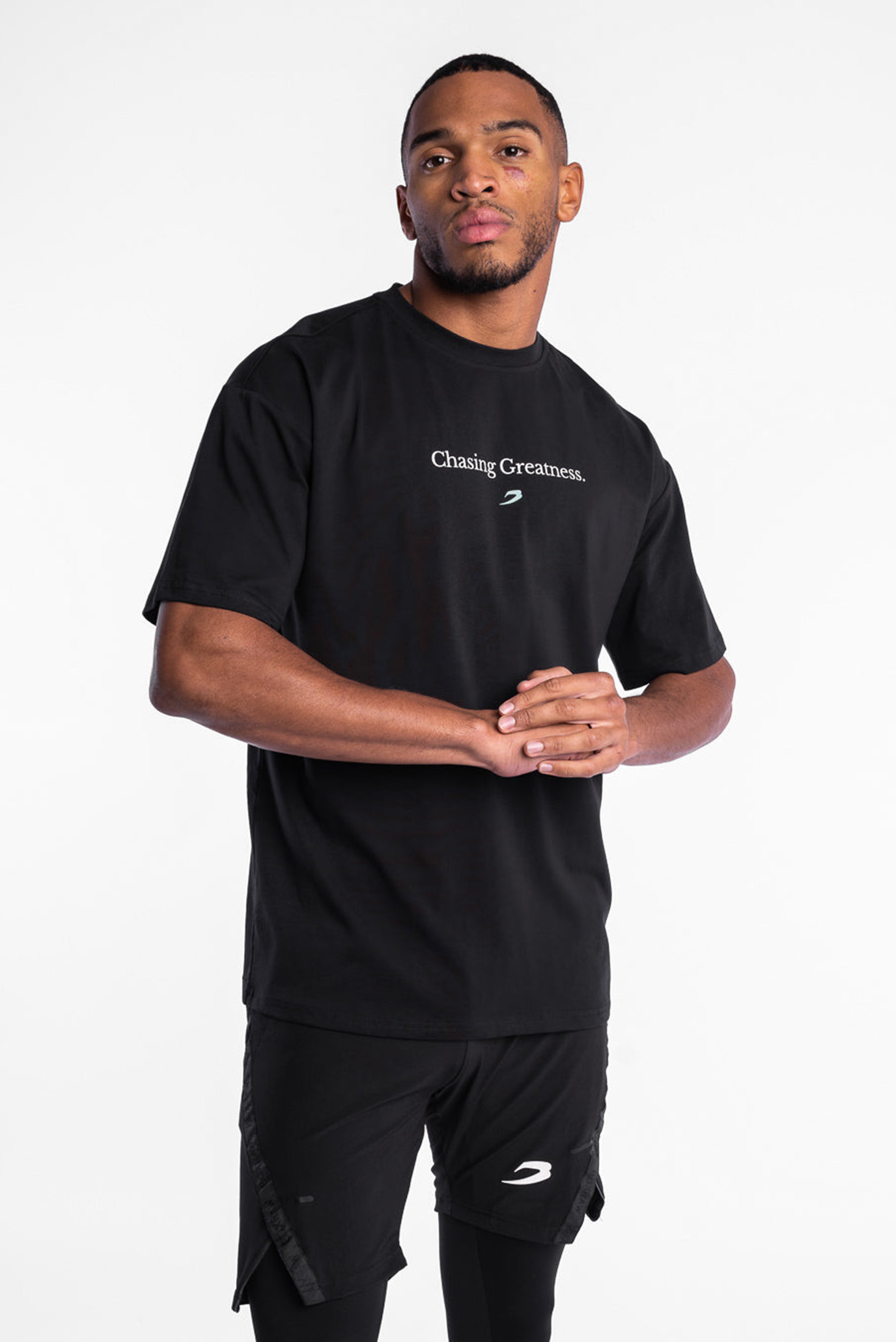 Мужская черная футболка Chasing Greatness Oversized 1