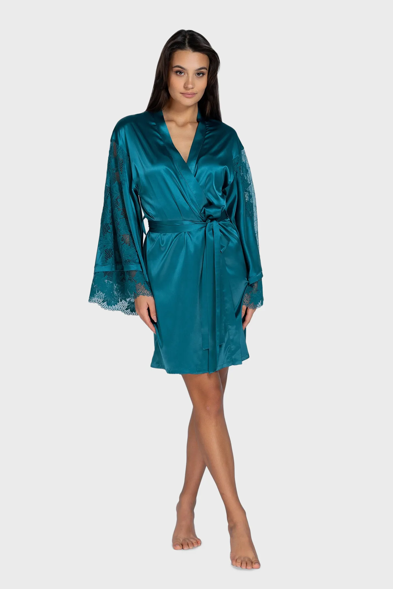 Жіночий  бірюзовий пеньюар 3