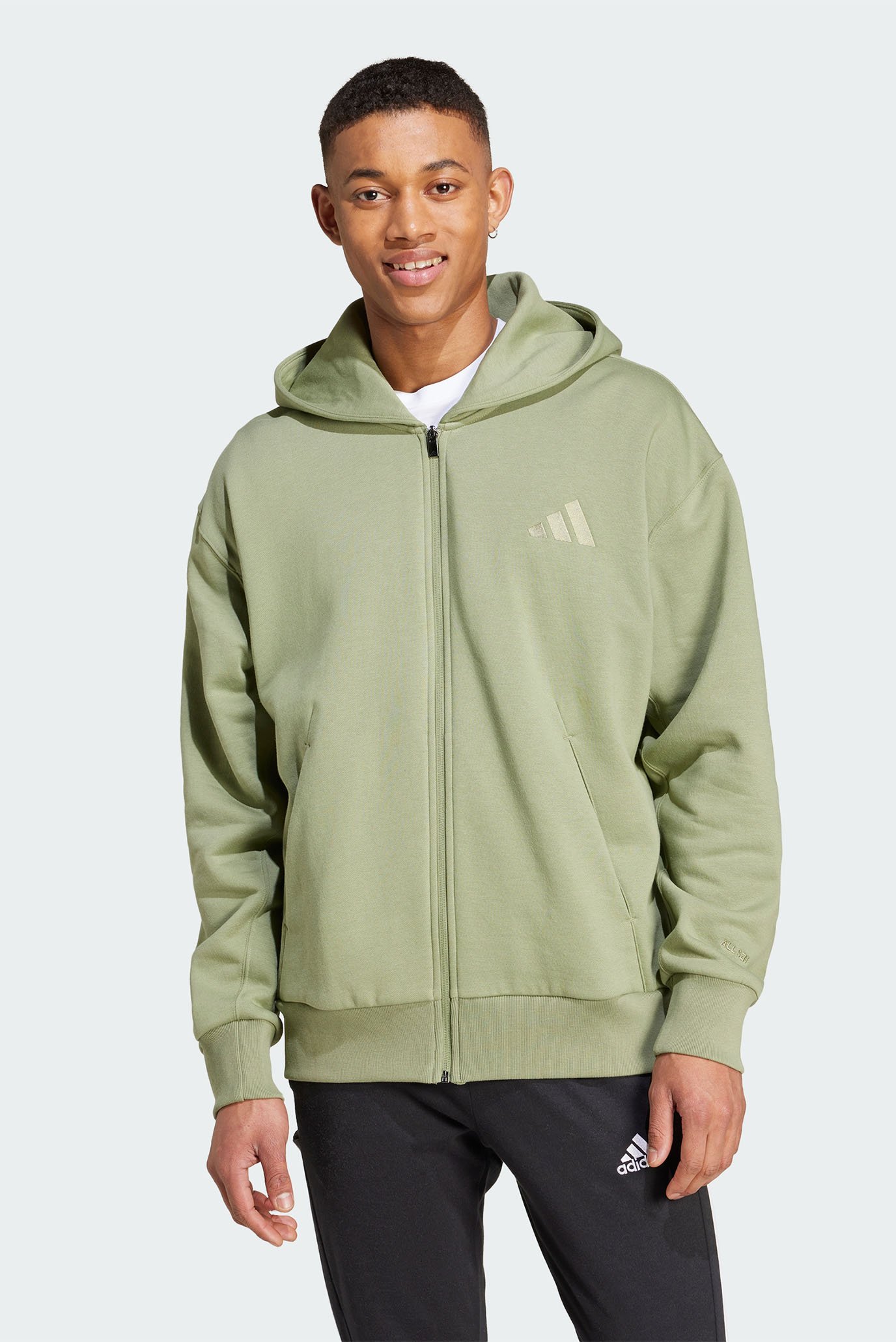 Чоловіче оливкове худі ALL SZN Fleece Full-Zip 1