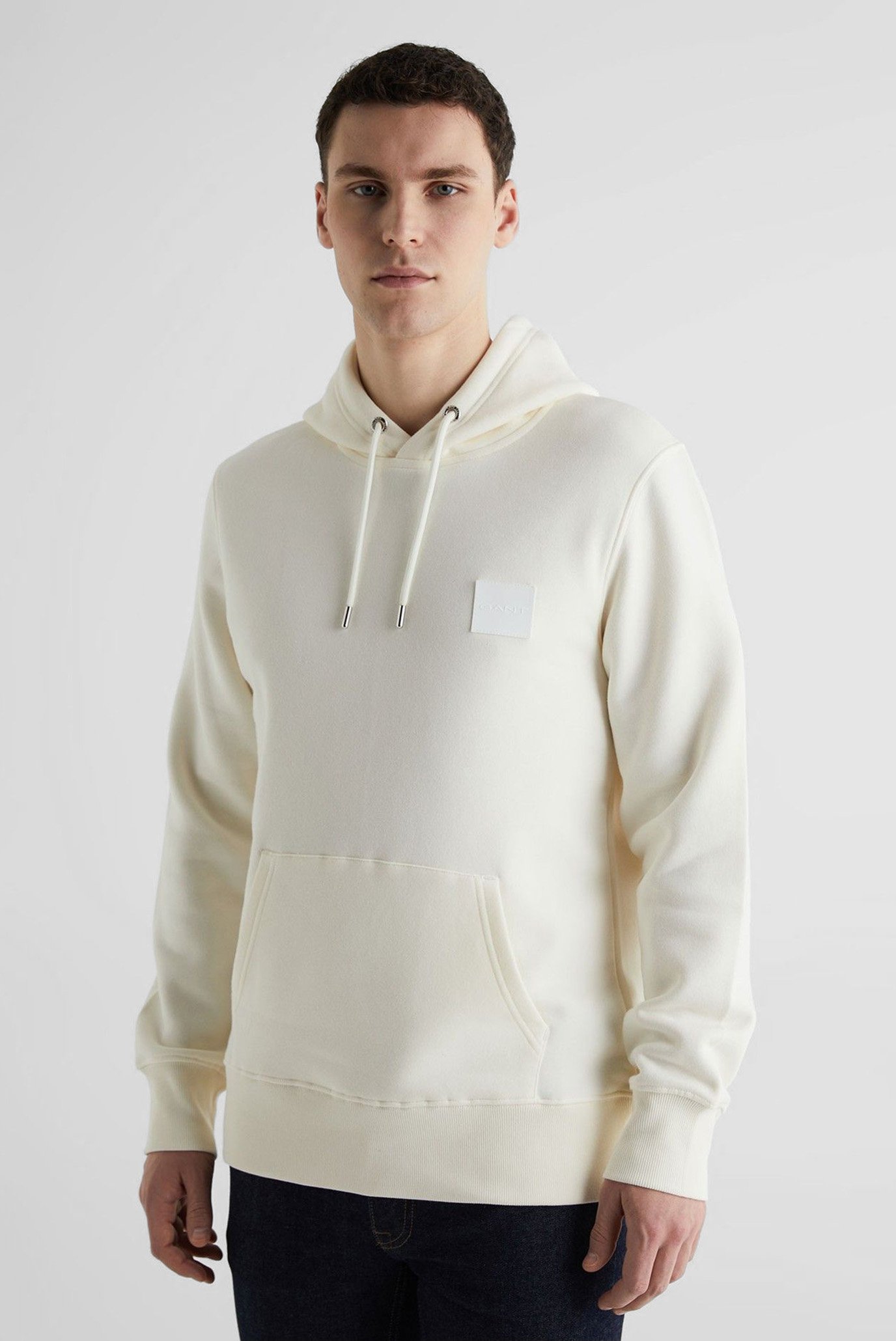 Чоловіче біле худі REG BADGE SWEAT HOODIE 1