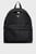 Чоловічий чорний рюкзак з візерунком VENEZIA BCKPCK W FRONT POCKET