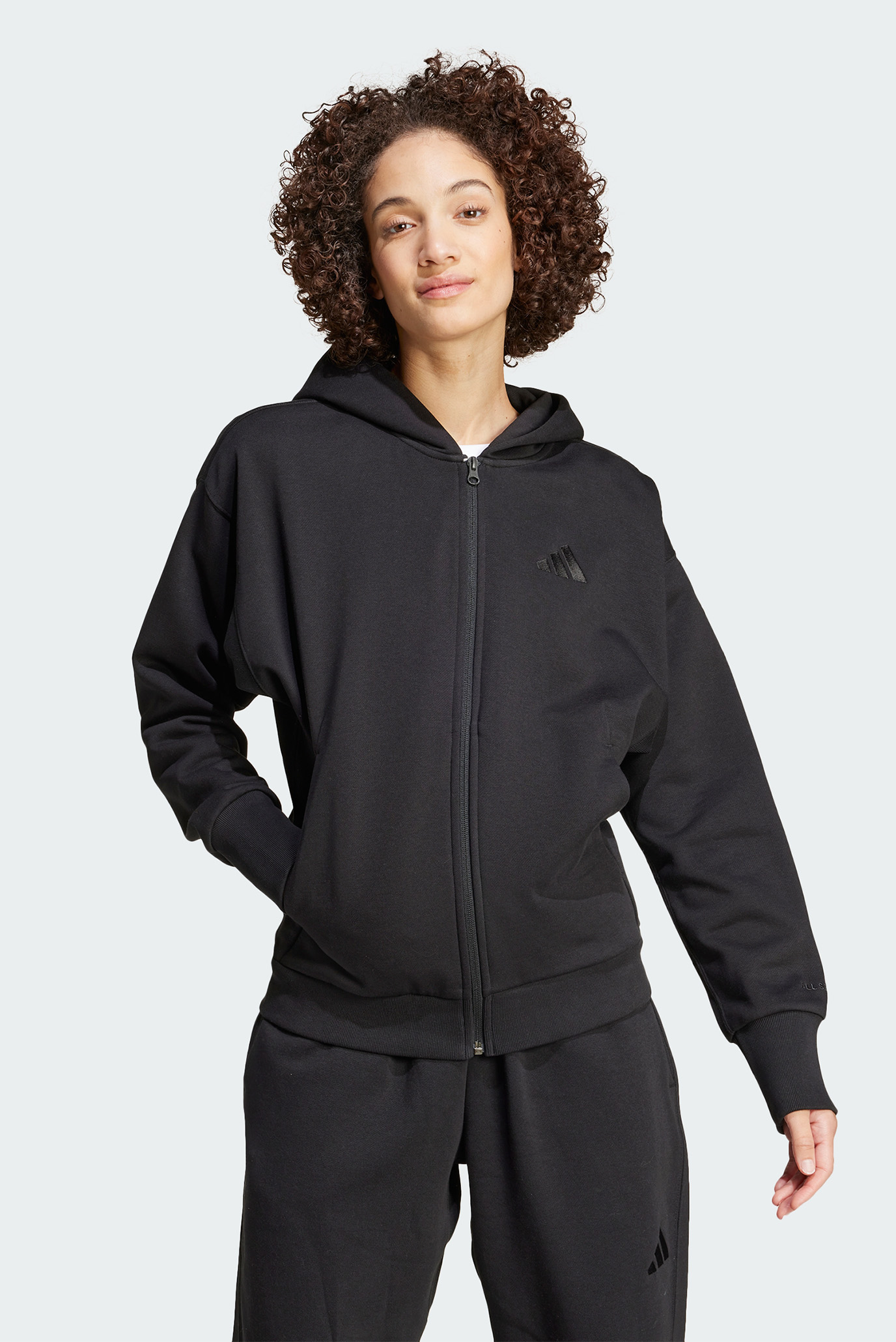 Женское черное худи ALL SZN Fleece Full-Zip 1