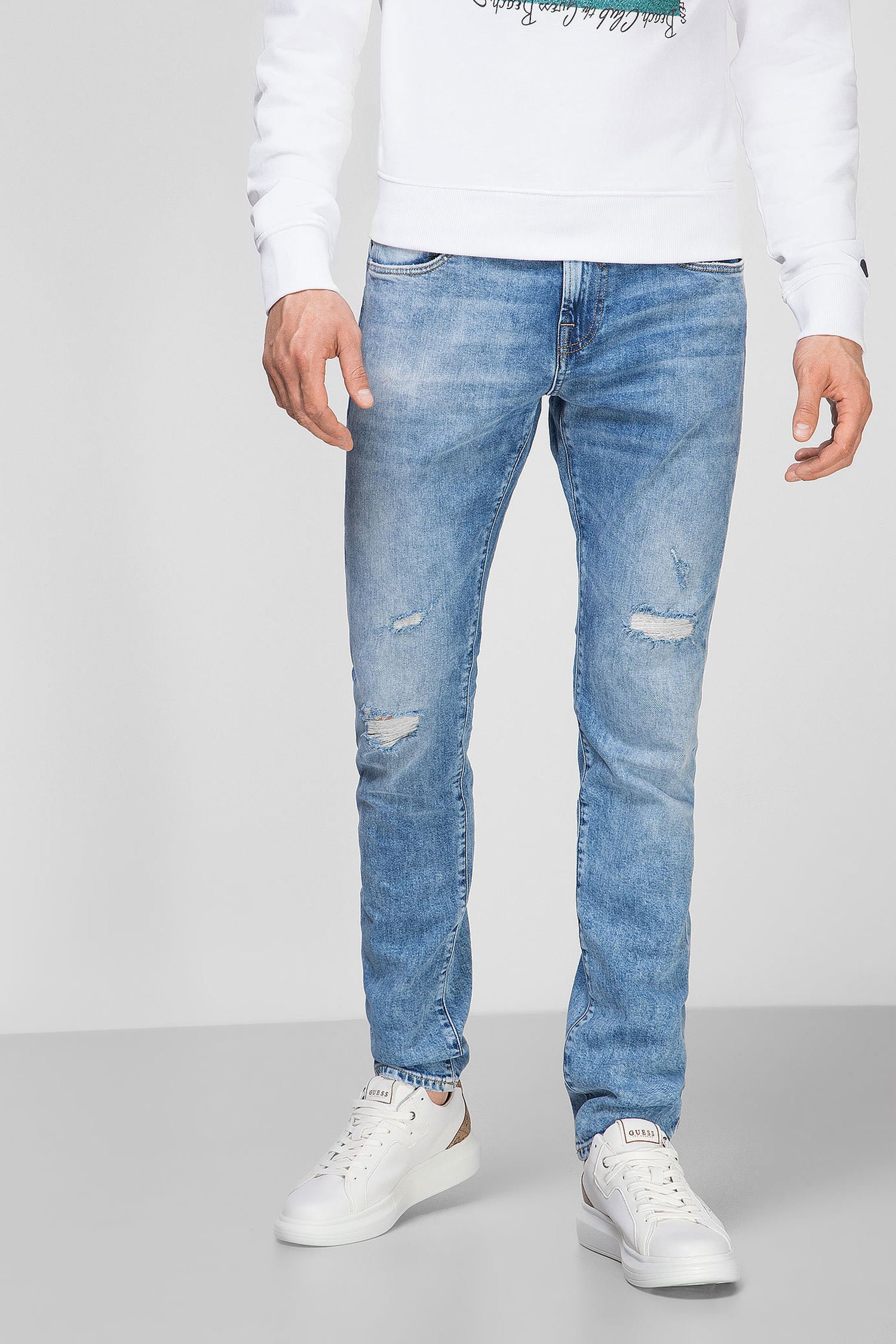 Мужские голубые джинсы Chris Skin Tight 1