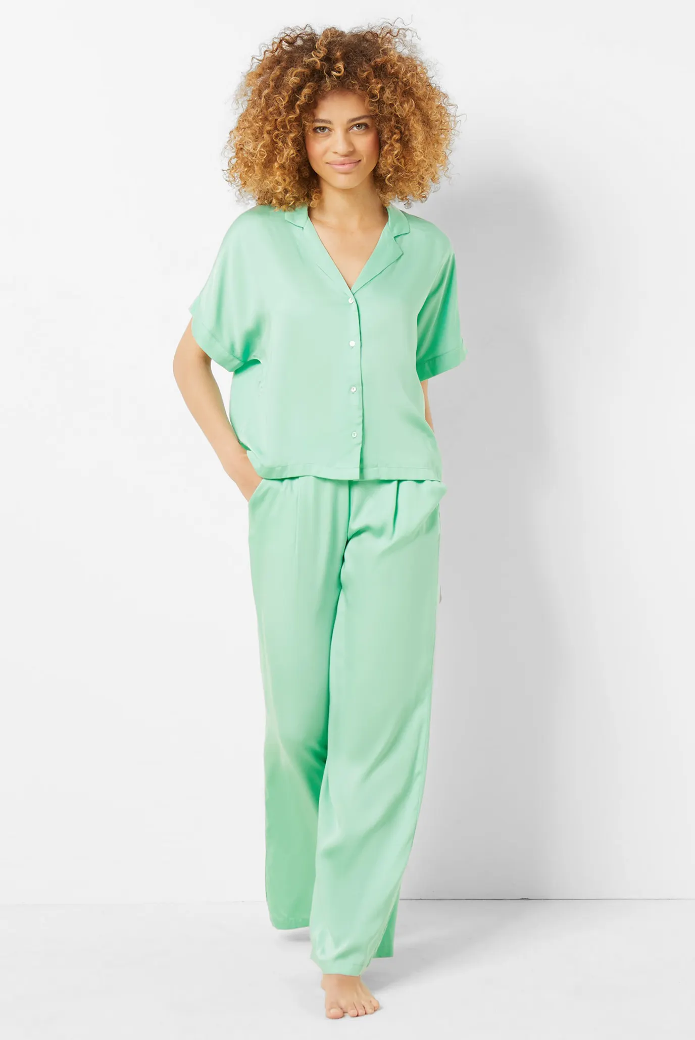 Женские мятные брюки TIZIA 2