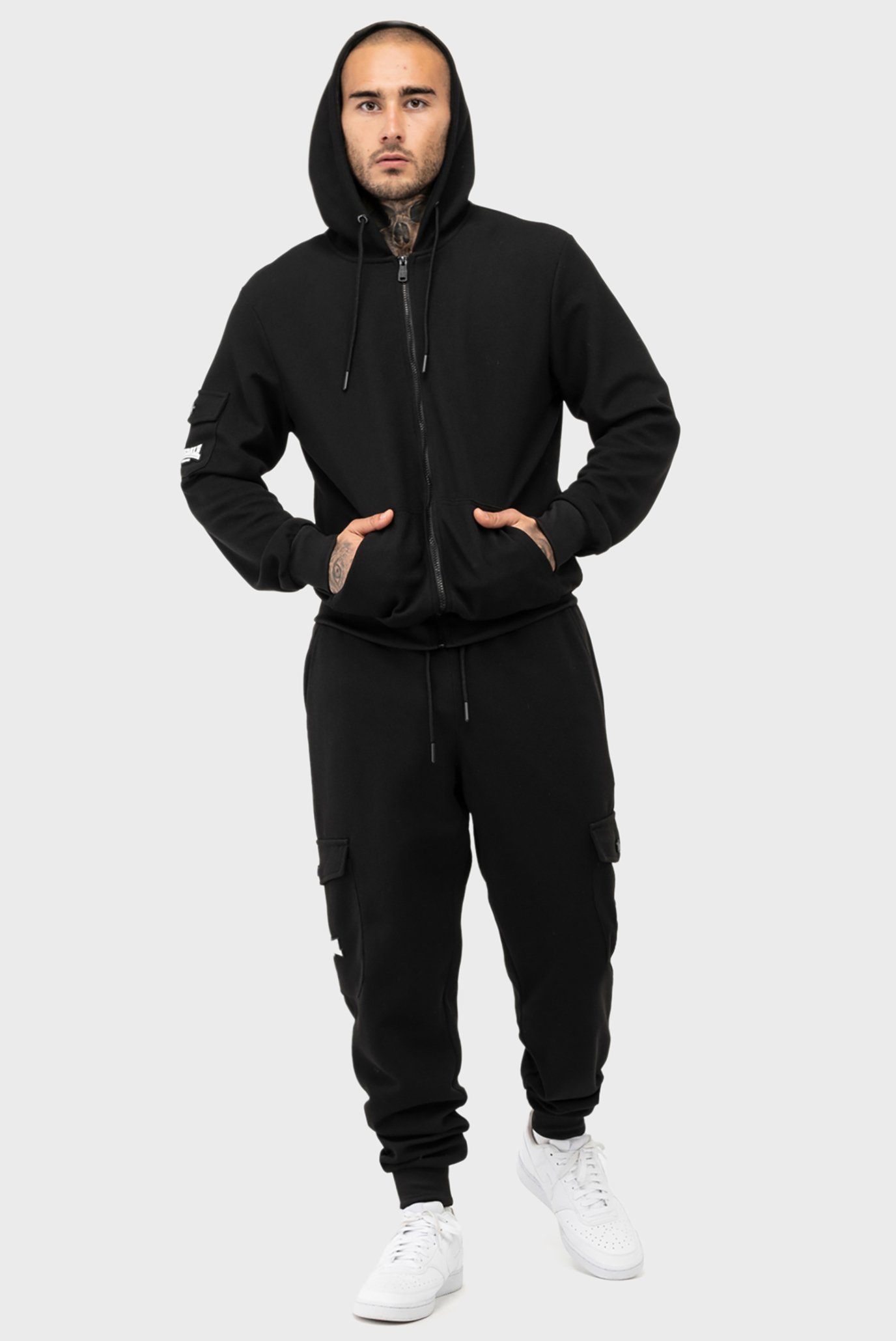 Мужской черный спортивный костюм (худи, брюки) 1