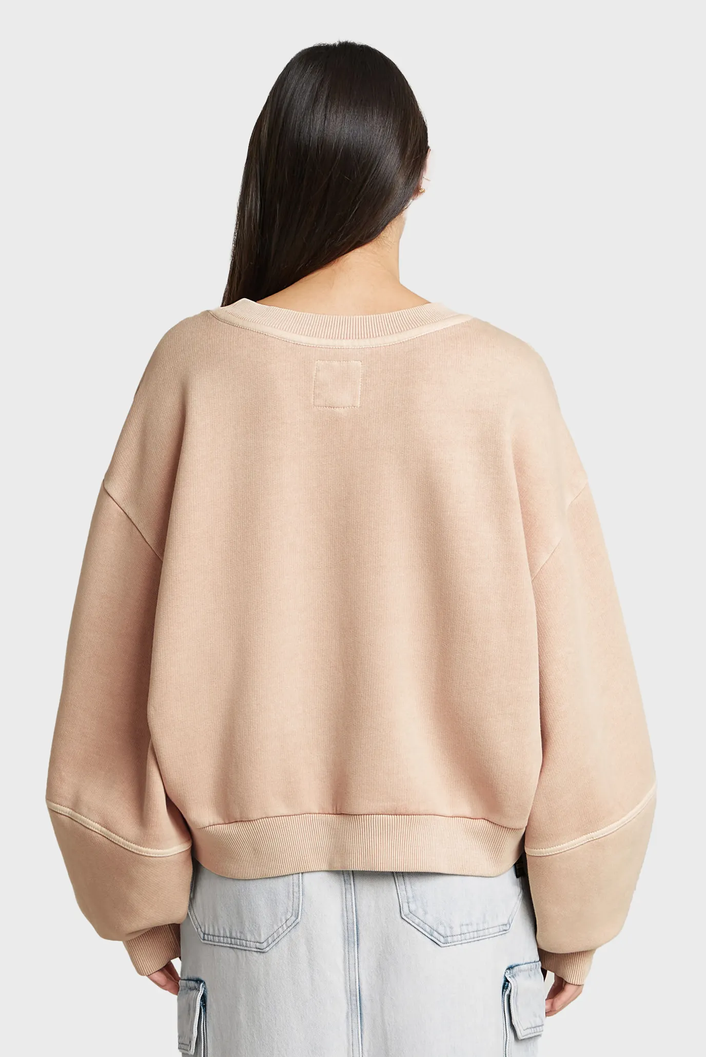 Женский бежевый свитшот Overdyed big 3