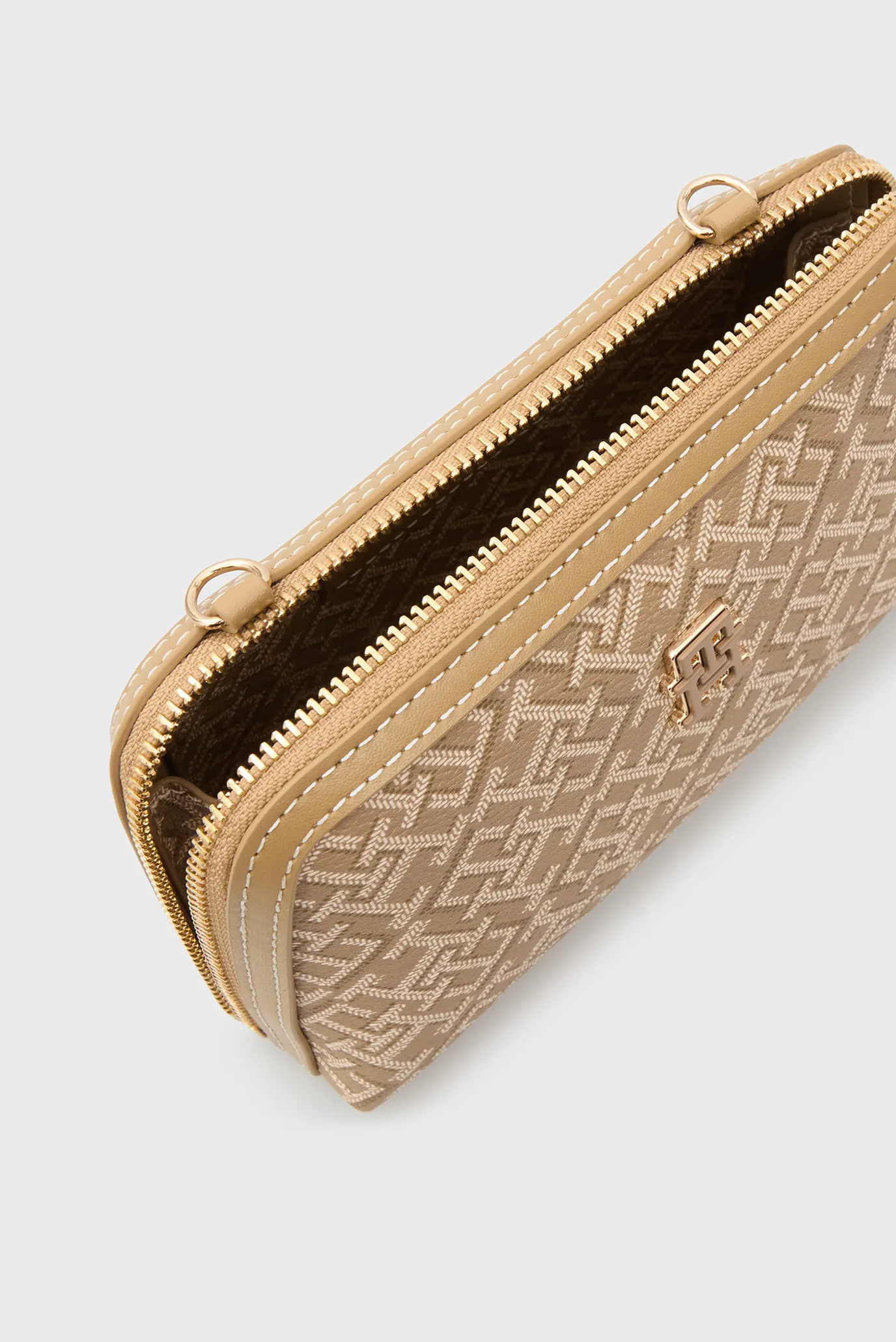 Жіноча бежева сумка з візерунком MONOPLAY 2