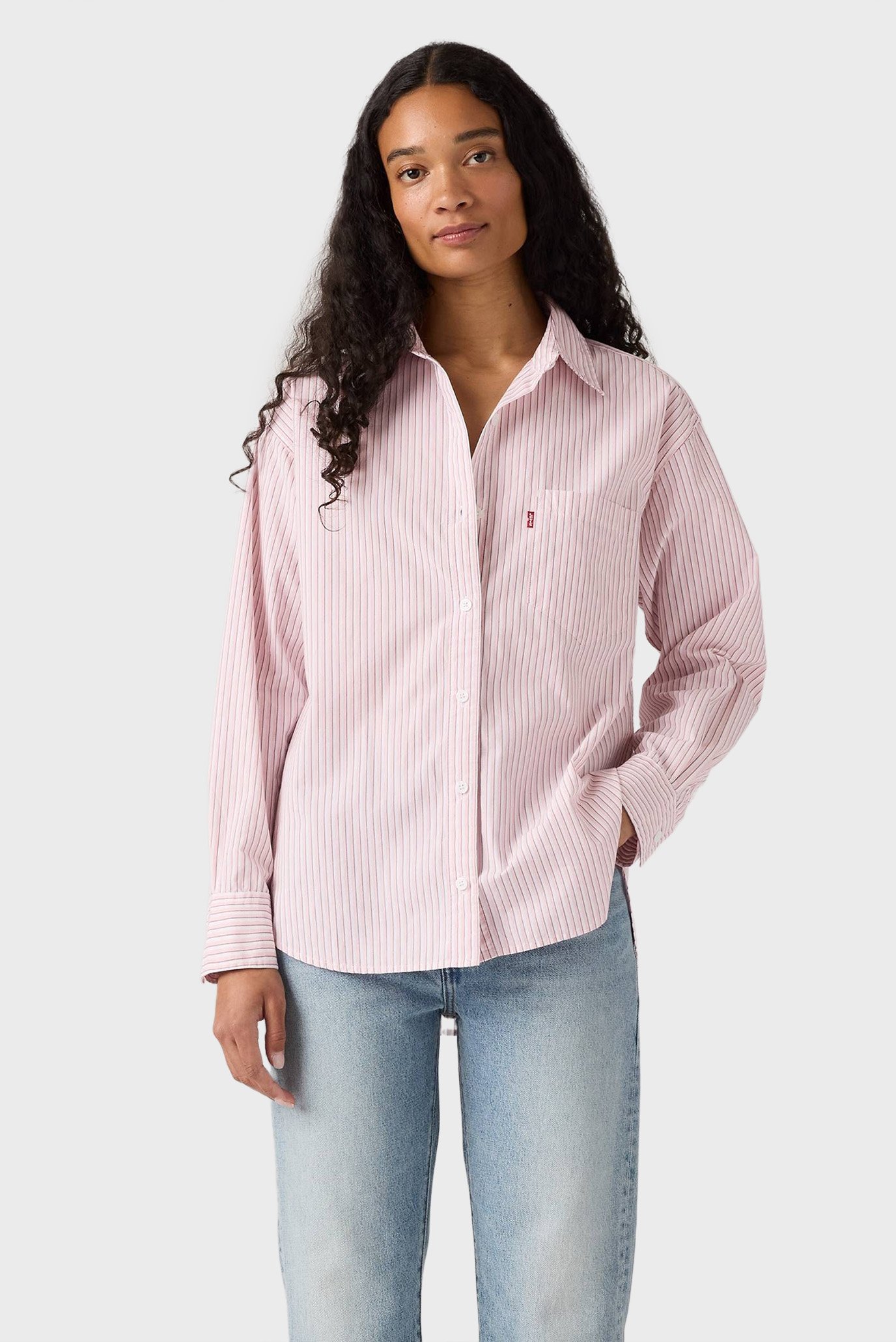 Женская розовая рубашка в полоску Розовый L Levi’s® 001HM;0013 Женская розовая рубашка в полоску Розовый L Levi’s® 001HM;0013