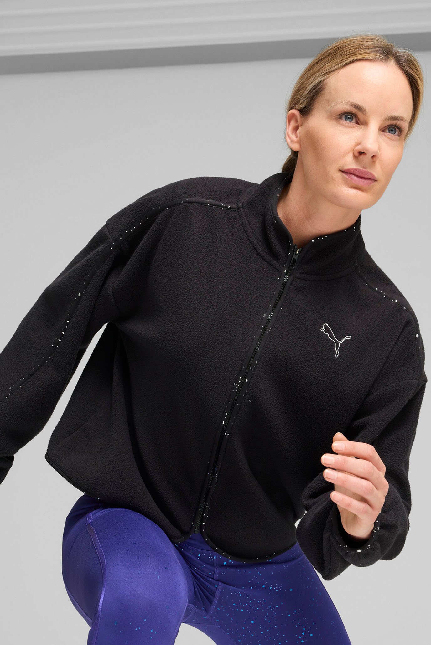 Женская черная куртка Training Full-Zip Fleece Women 1