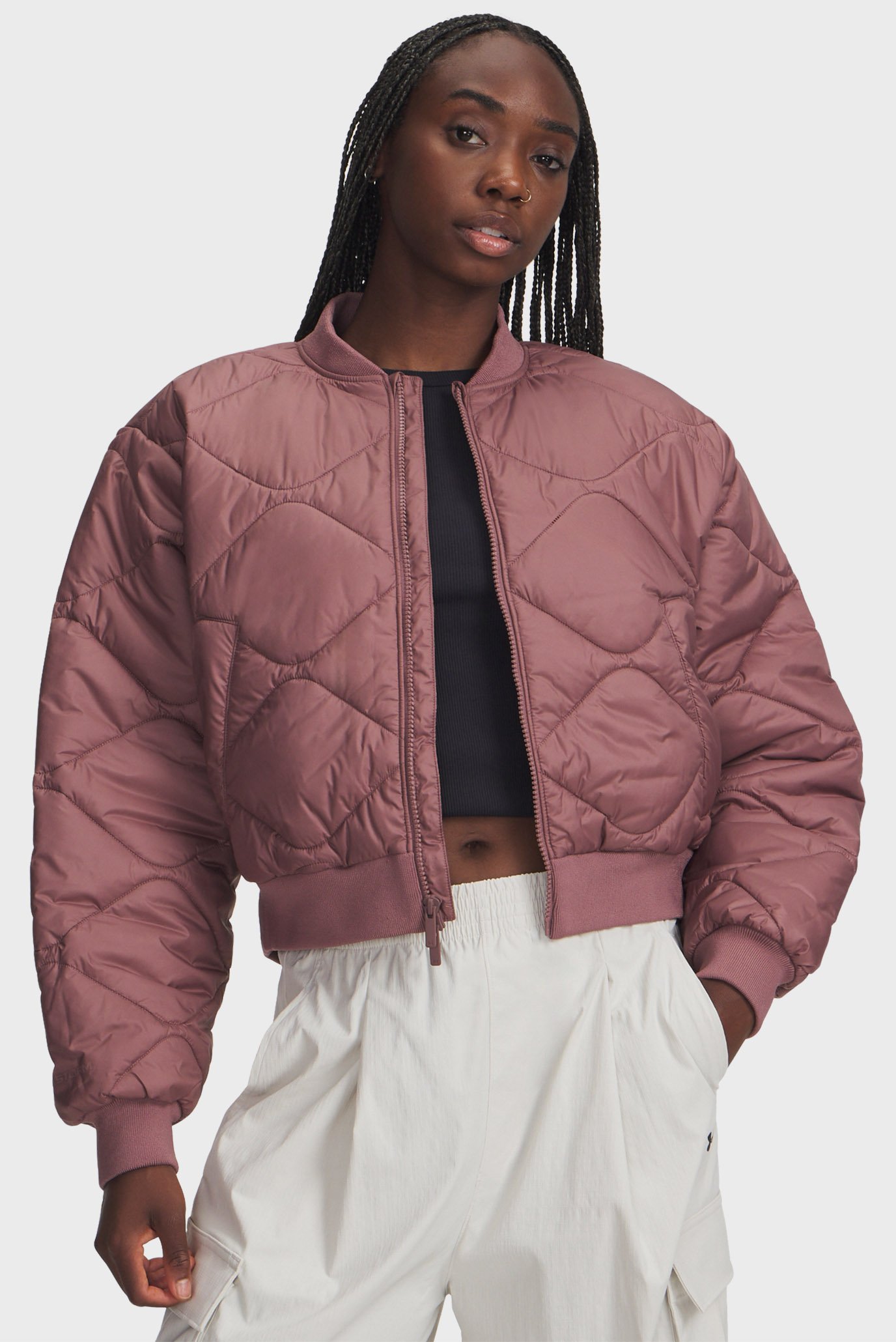 Женский розовый бомбер Heritage Bomber Розовый L Under Armour 6000638-651 Женский розовый бомбер Heritage Bomber Розовый L Under Armour 6000638-651