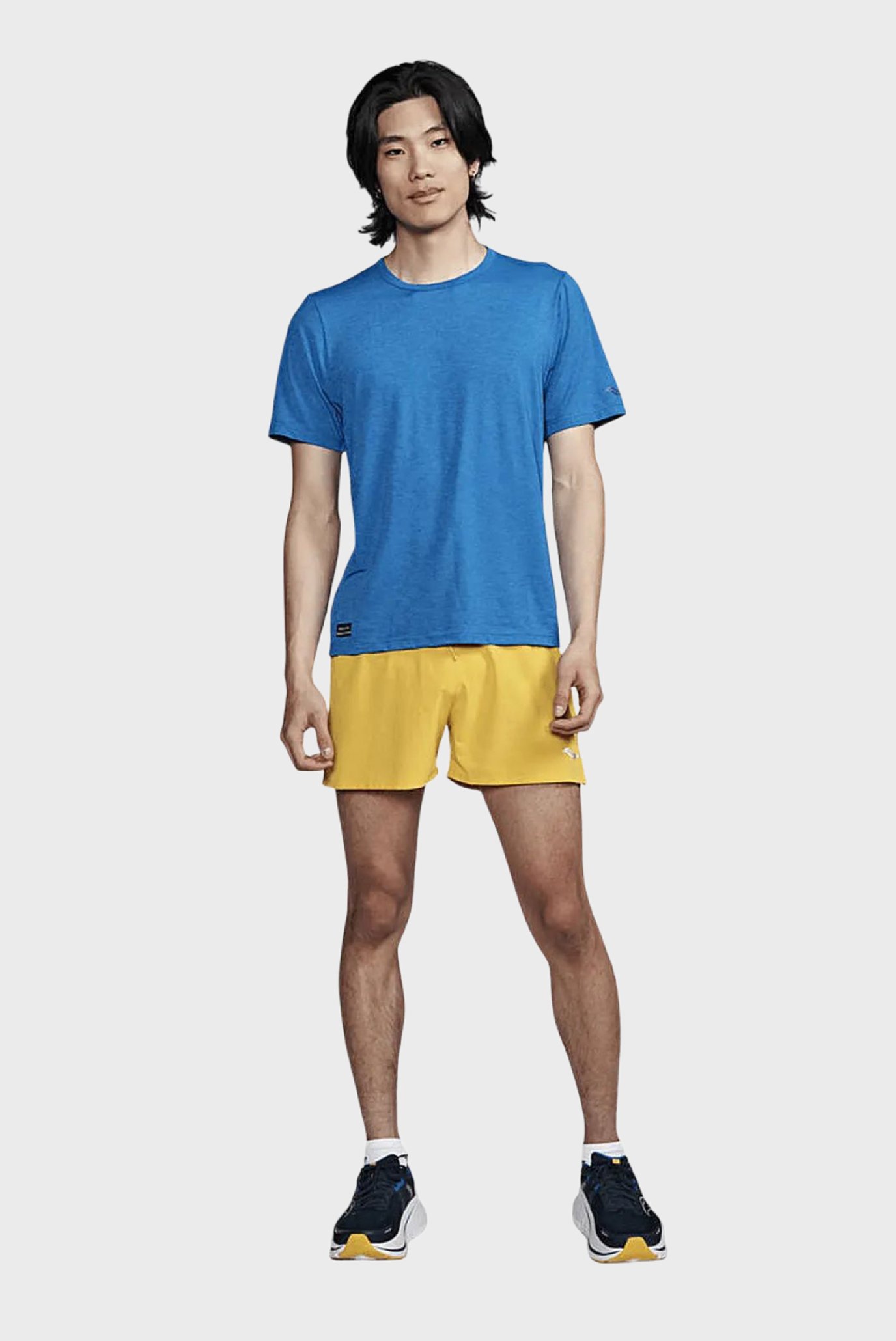 Мужская синяя футболка STOPWATCH SHORT SLEEVE Синий S Saucony SAM800377-SVH Мужская синяя футболка STOPWATCH SHORT SLEEVE Синий S Saucony SAM800377-SVH