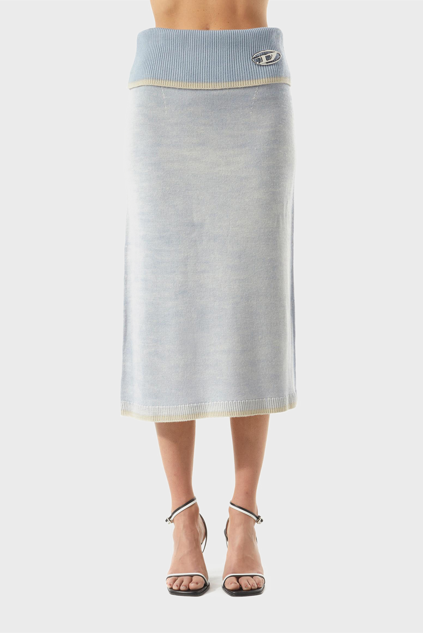 Женская голубая шерстяная юбка M-ARILOU 1