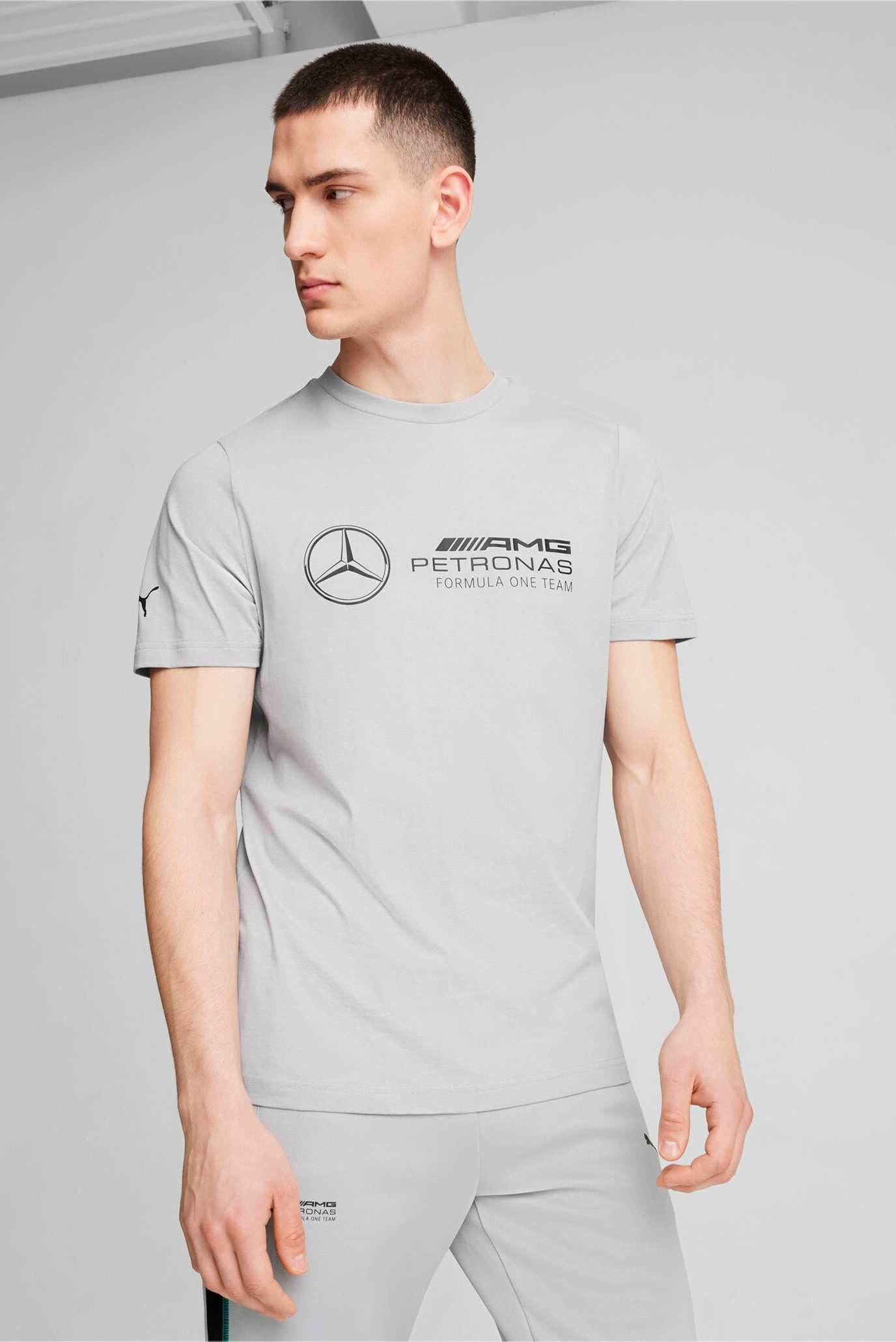 Чоловіча сіра футболка Mercedes-AMG Petronas F1® ESS Logo Tee Men 1