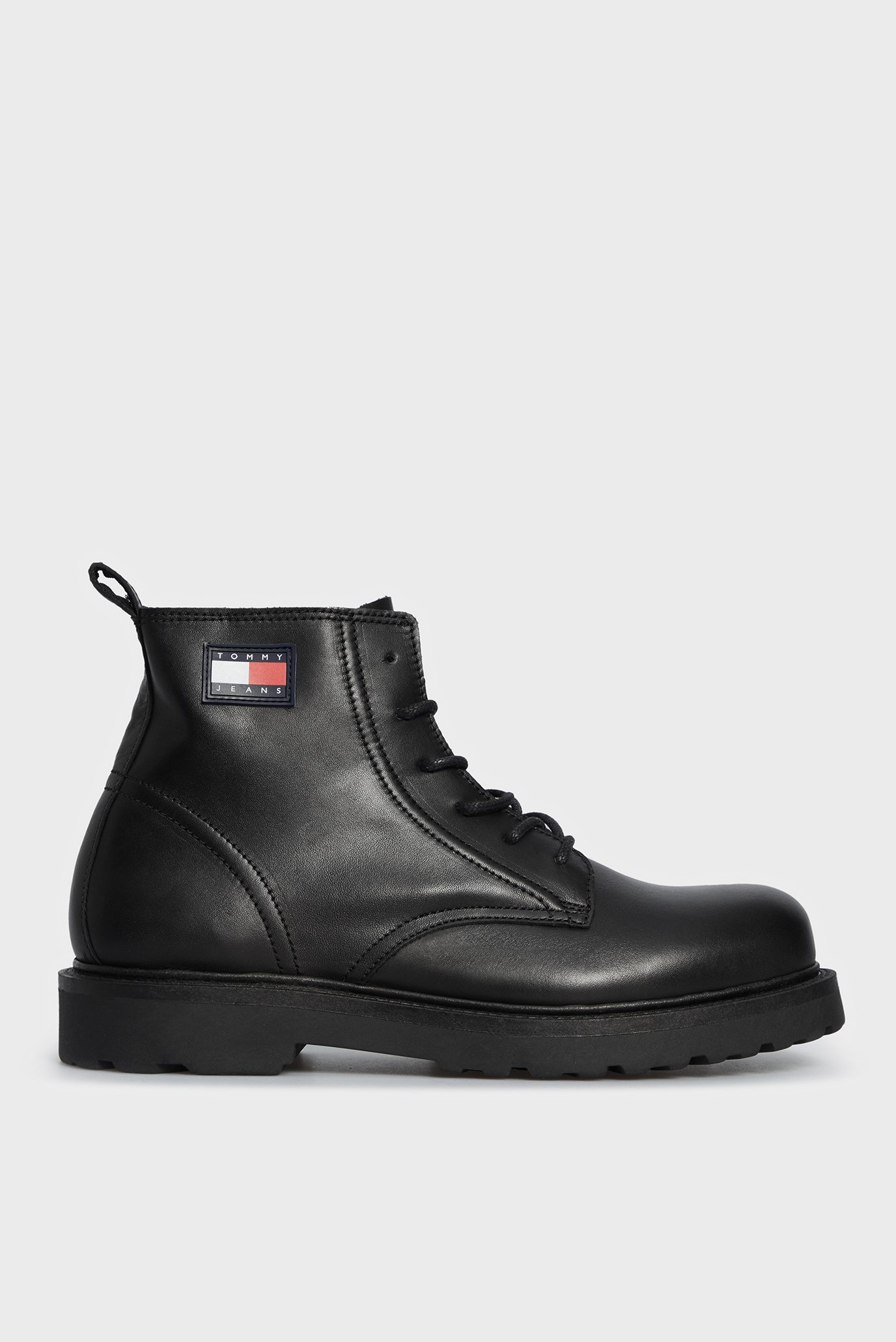 Мужские черные кожаные ботинки TJM RUBERIZED LACE UP BOOT 1