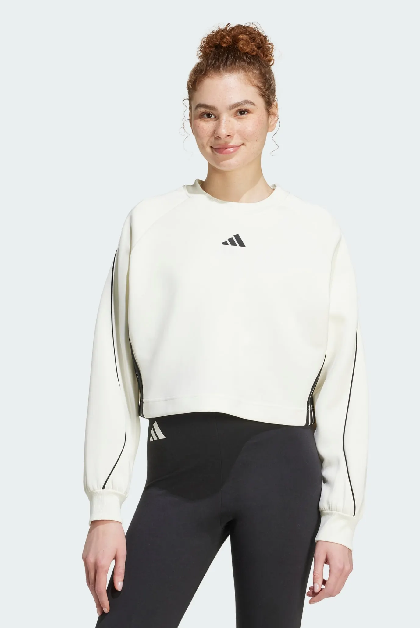 Женский белый свитшот Stadium 3-Stripes Crewneck 1