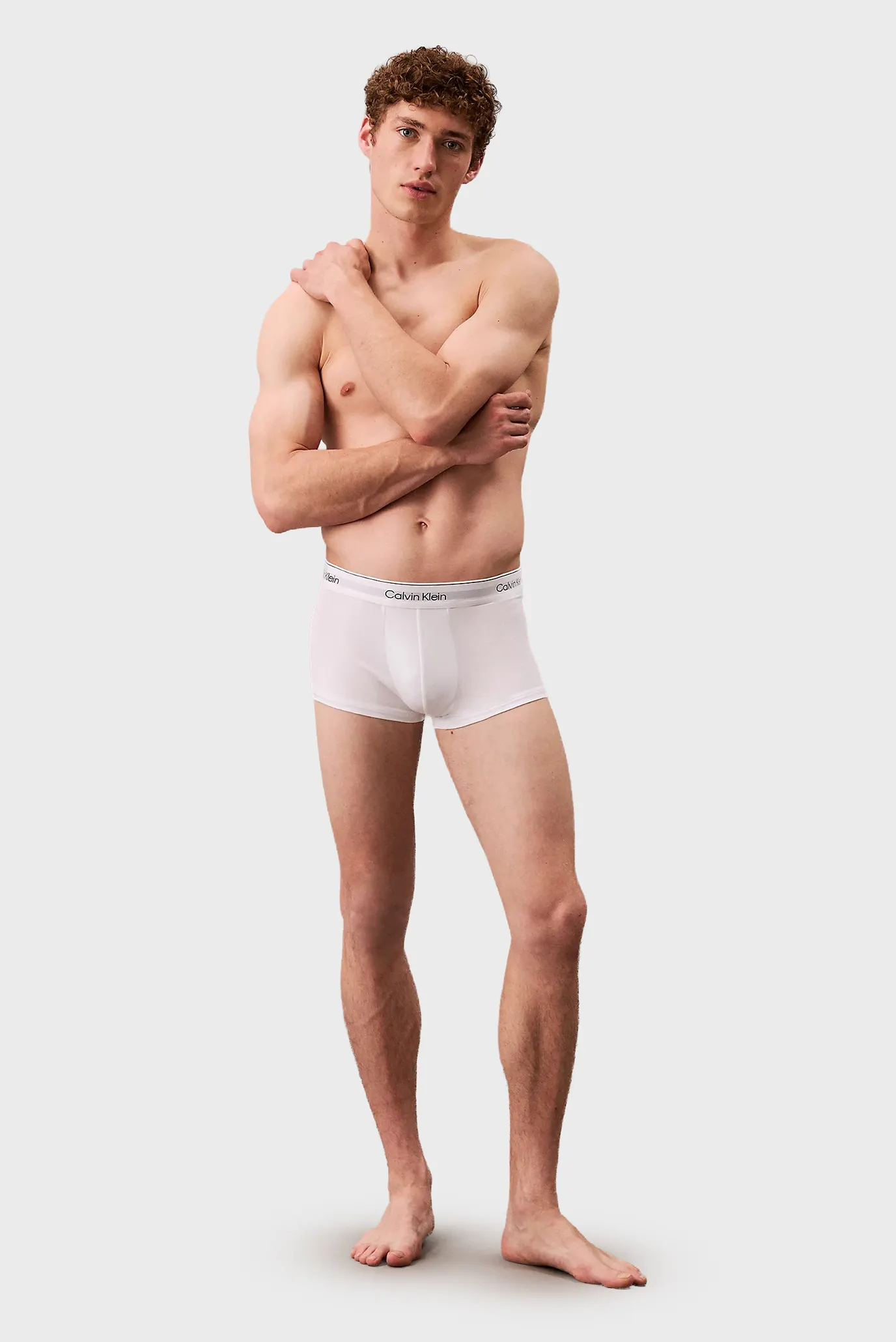 Мужские белые боксеры (3 шт) LOW RISE TRUNK 2