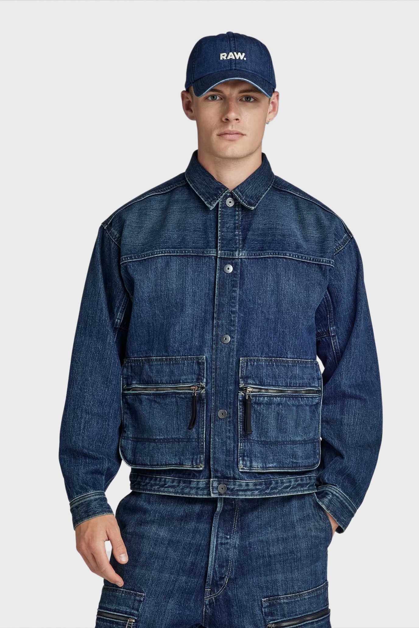 Мужская темно-синяя джинсовая куртка Utility Coach 1