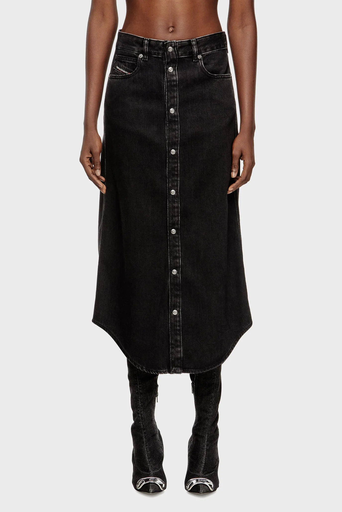 Жіноча чорна джинсова спідниця DE-ARD-LONG 1