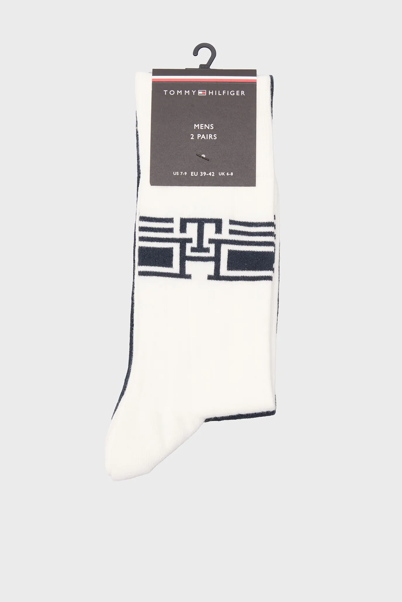 Мужские носки (2 пары) MONOGRAM STRIPE Разноцветный 39-42 Tommy Hilfiger 701232598