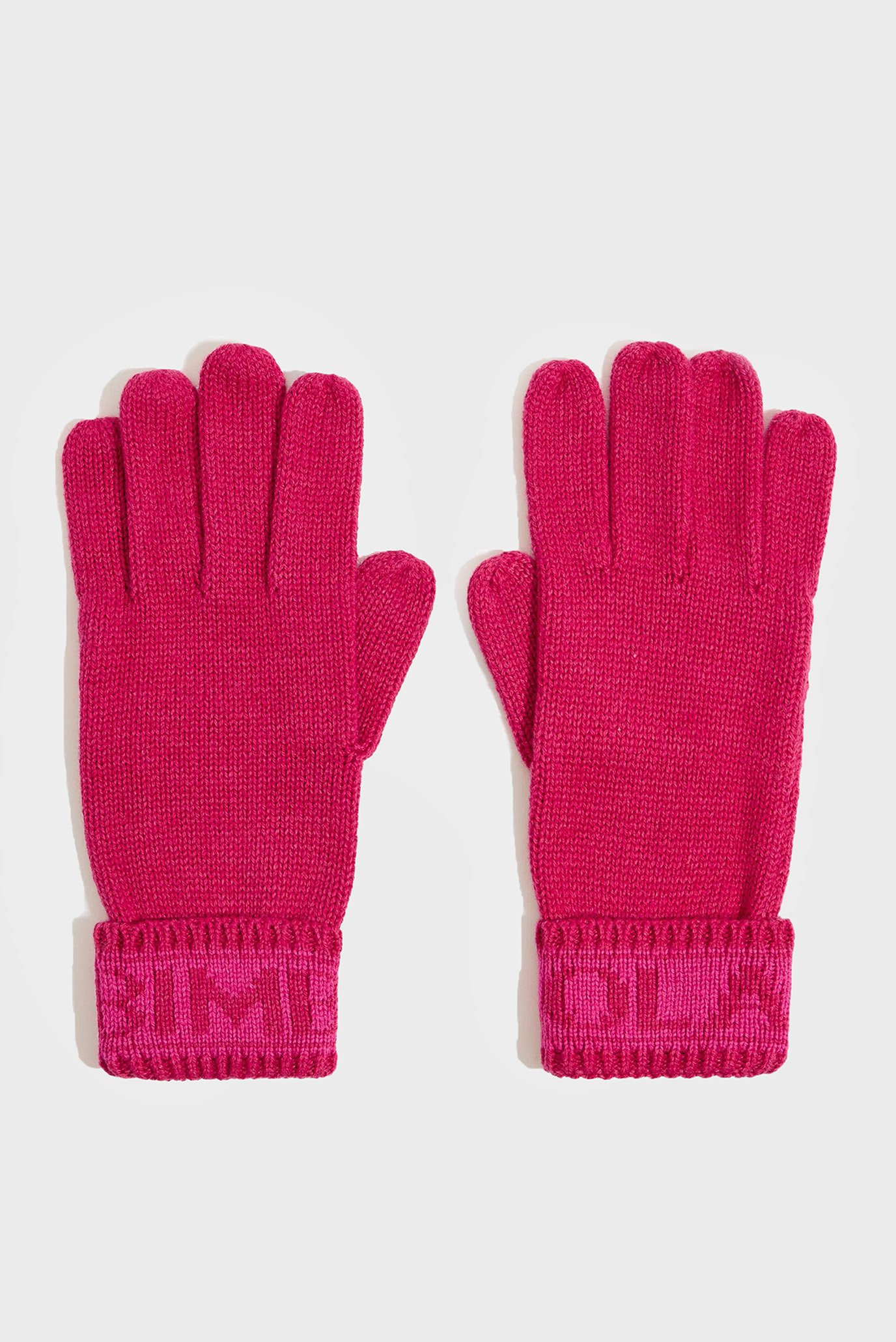 Женские малиновые перчатки 1