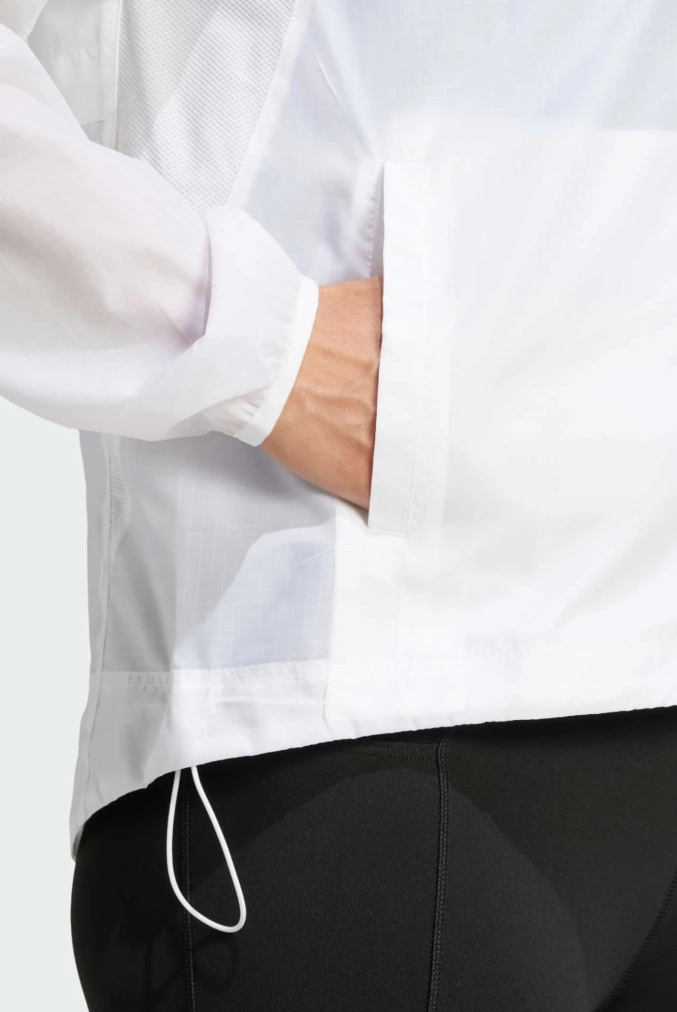 Жіноча біла вітровка Own the Run 3-Stripes 5