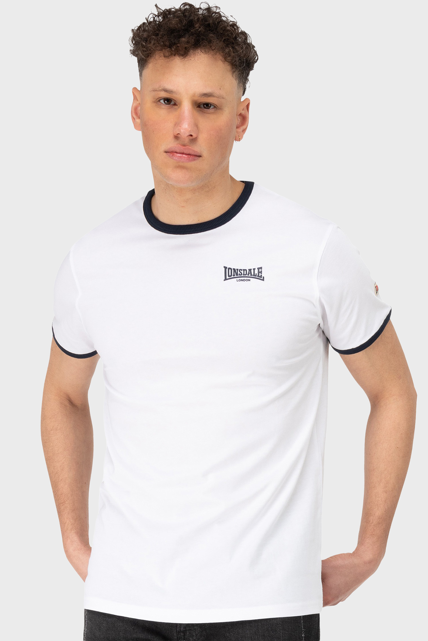 Мужская белая футболка TRELILL Белый XXL Lonsdale 117674 Мужская белая футболка TRELILL Белый XXL Lonsdale 117674